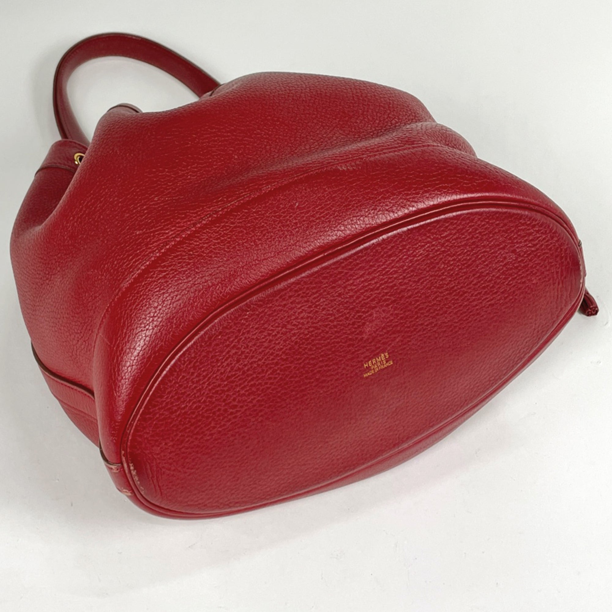 Hermes Rouge Vif Taurillon Clemence Leather Shoulder Bag (Pre-Owned)