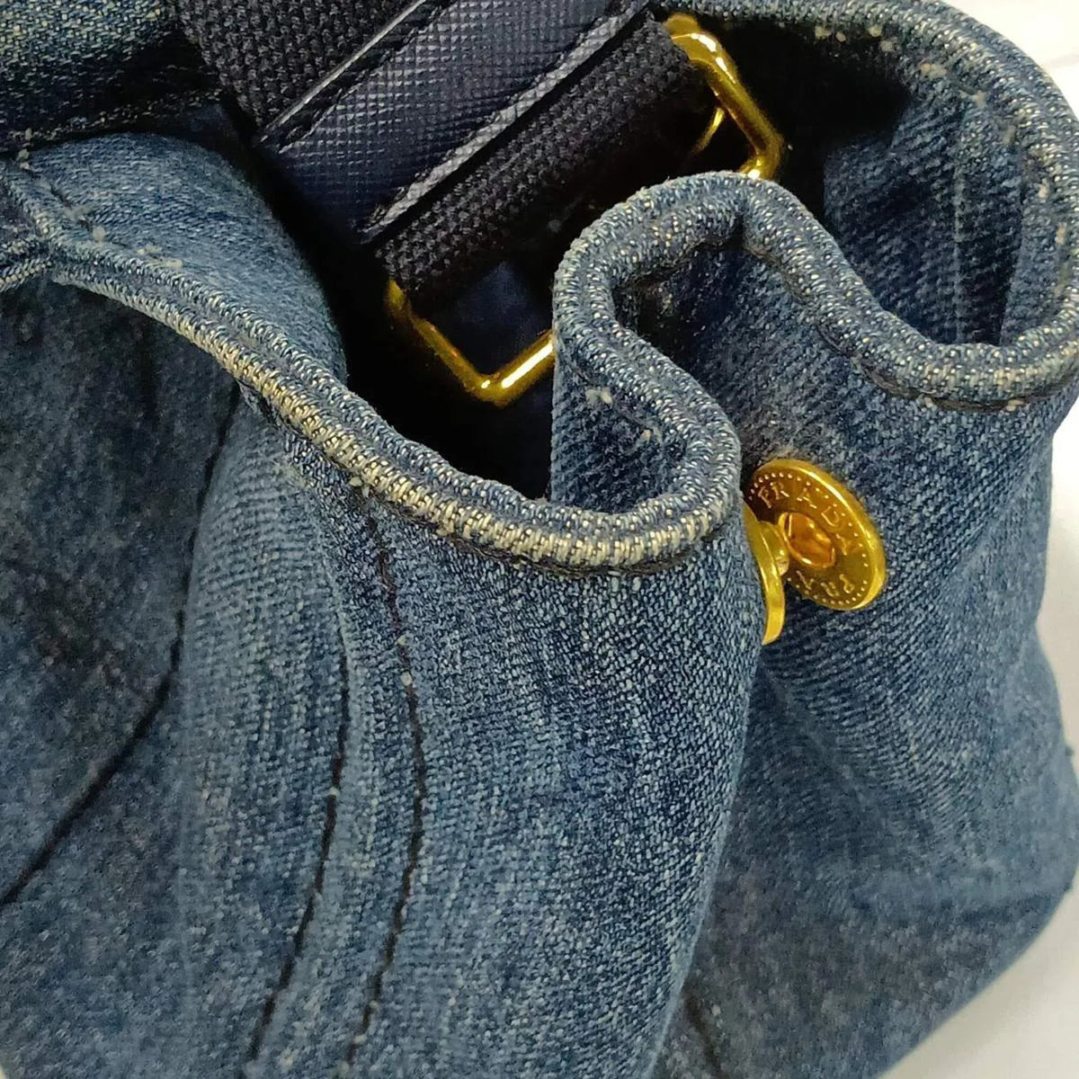 Prada Blue Handbag Shoulder Bag Tote Bag (Pre-Owned)