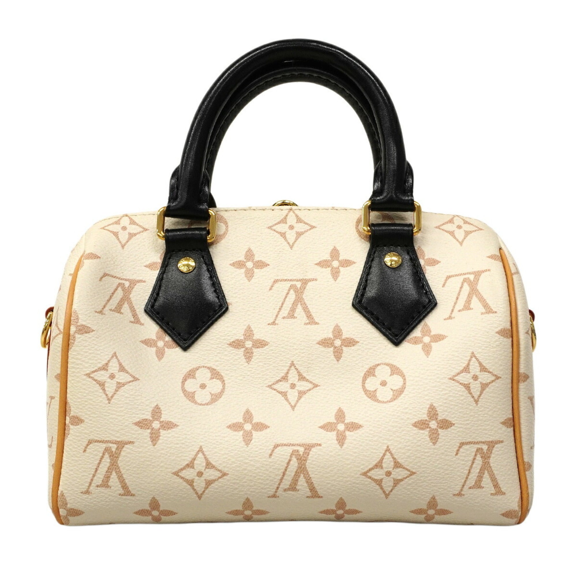 Louis Vuitton Beige Black Handbag (Pre-Owned)