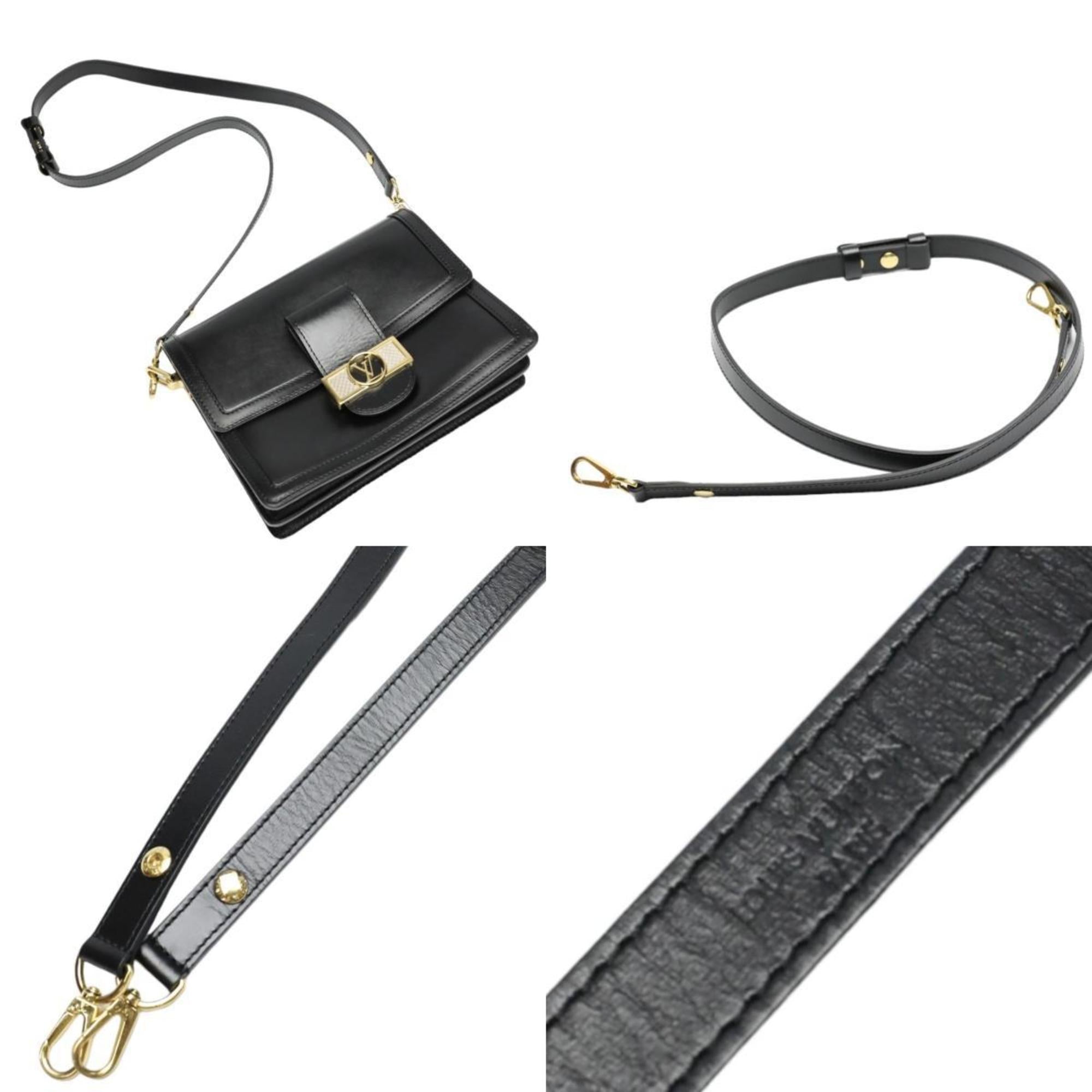 Louis Vuitton Black Noir Leather Shoulder Bag (Pre-Owned)
