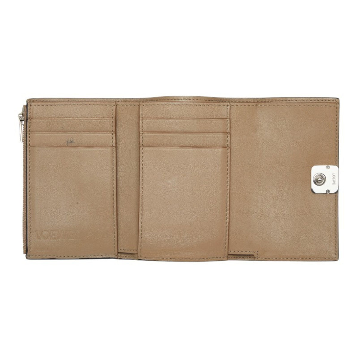 Loewe Beige Leather Wallet (Tri-Fold) (Pre-Owned)