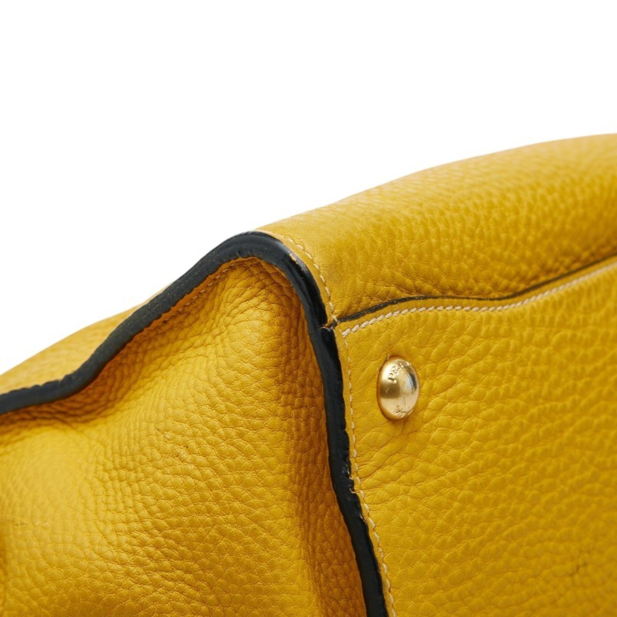 Prada Yellow Handbag Shoulder Bag (Pre-Owned)