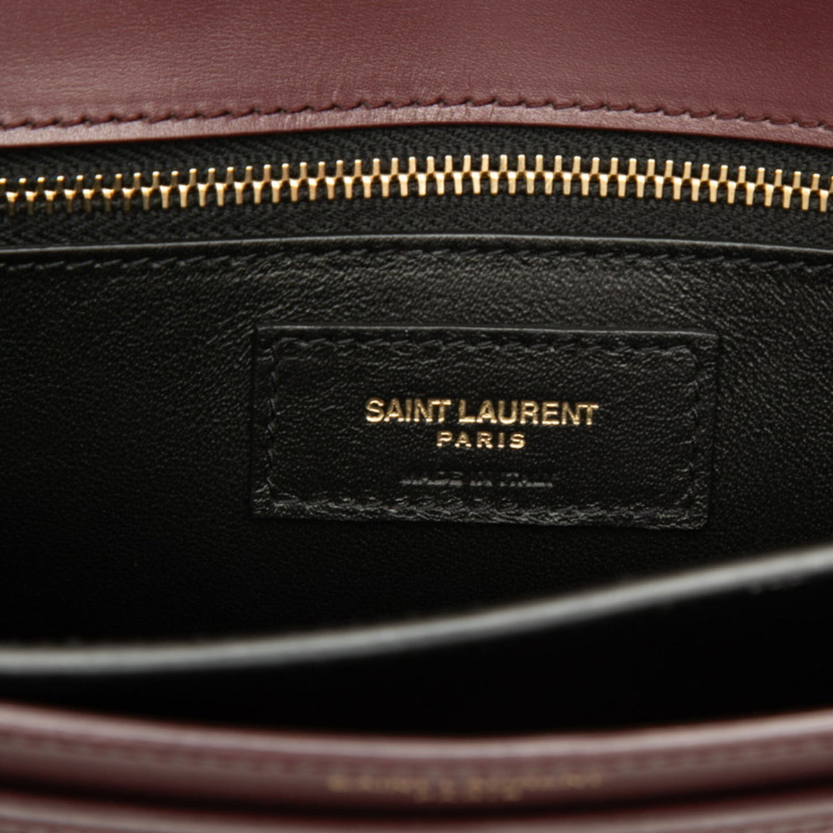 Saint Laurent Bordeaux Leather Shoulder Bag (Pre-Owned)