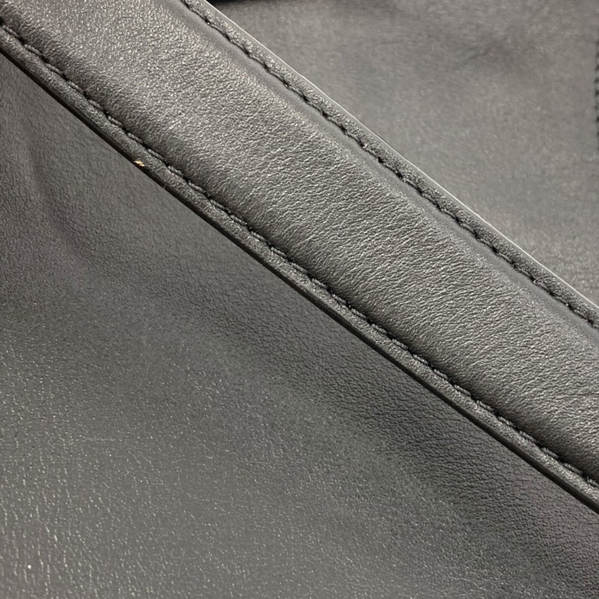 Jimmy Choo Black Leather Shoulder Bag (Pre-Owned)