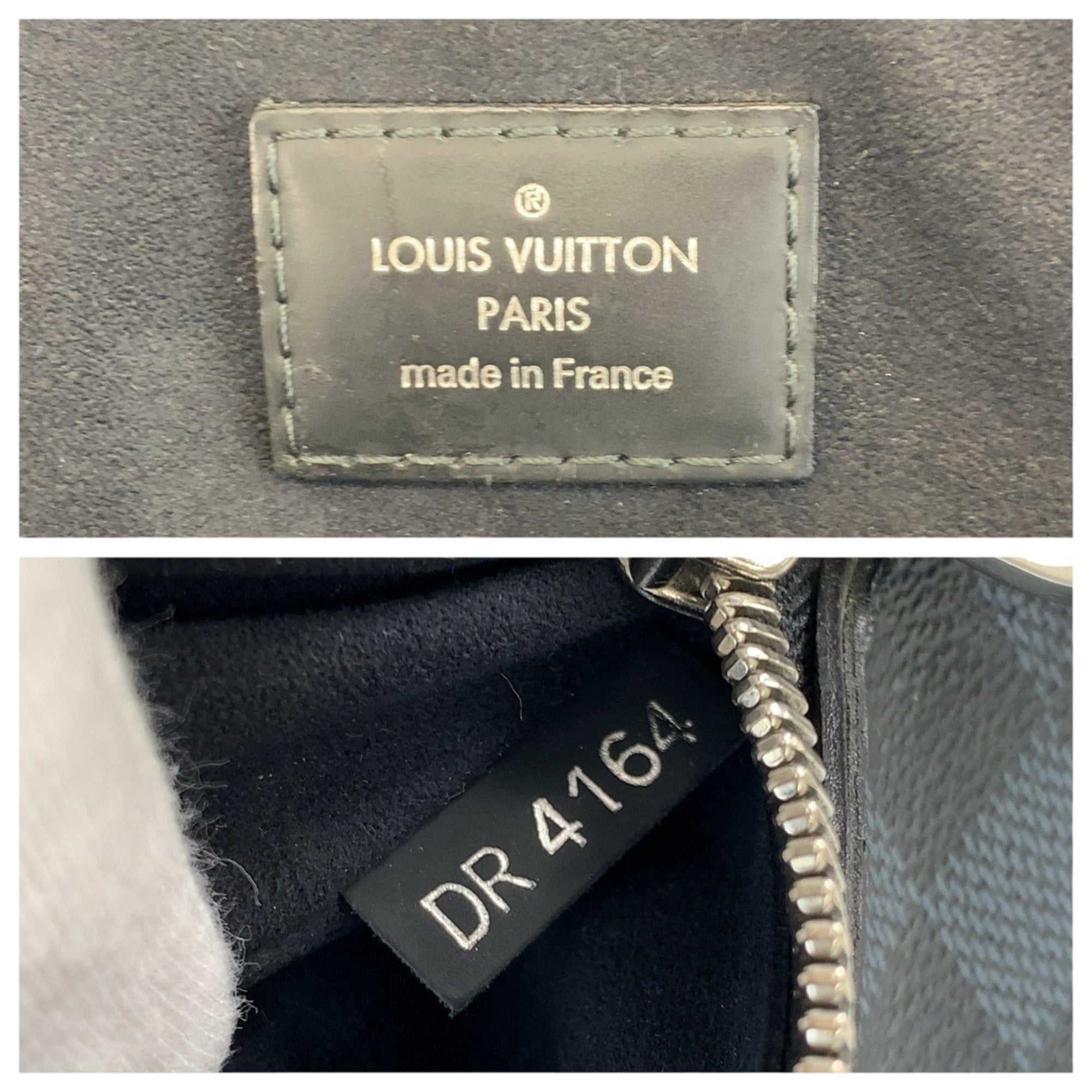 Louis Vuitton Black Blue Pvc Leather Briefcase Shoulder Bag (Pre-Owned)