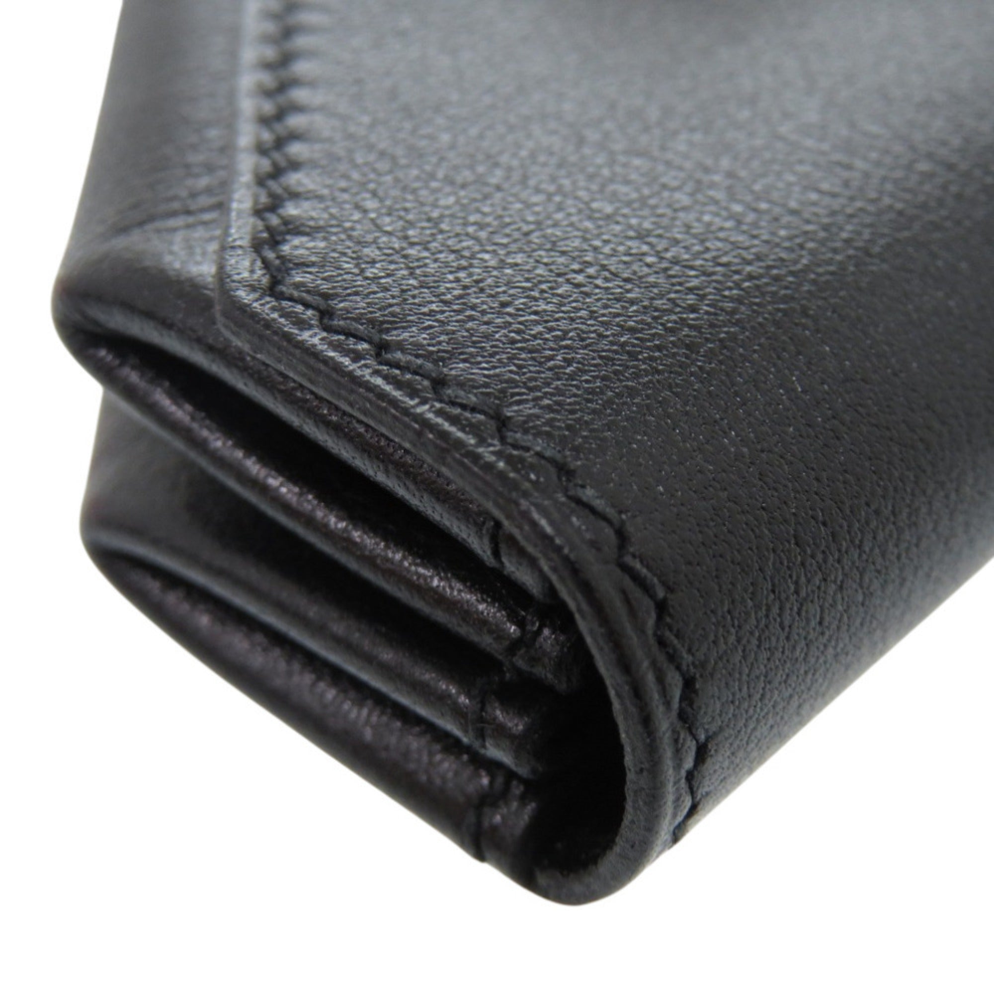 Hermes Black Gulliver Leather Coin Purse/Coin Case (Pre-Owned)