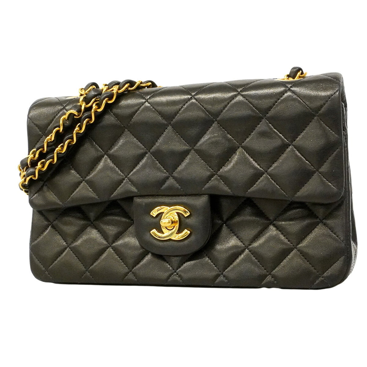 Chanel Black Leather Shoulder Bag (Pre-Owned)