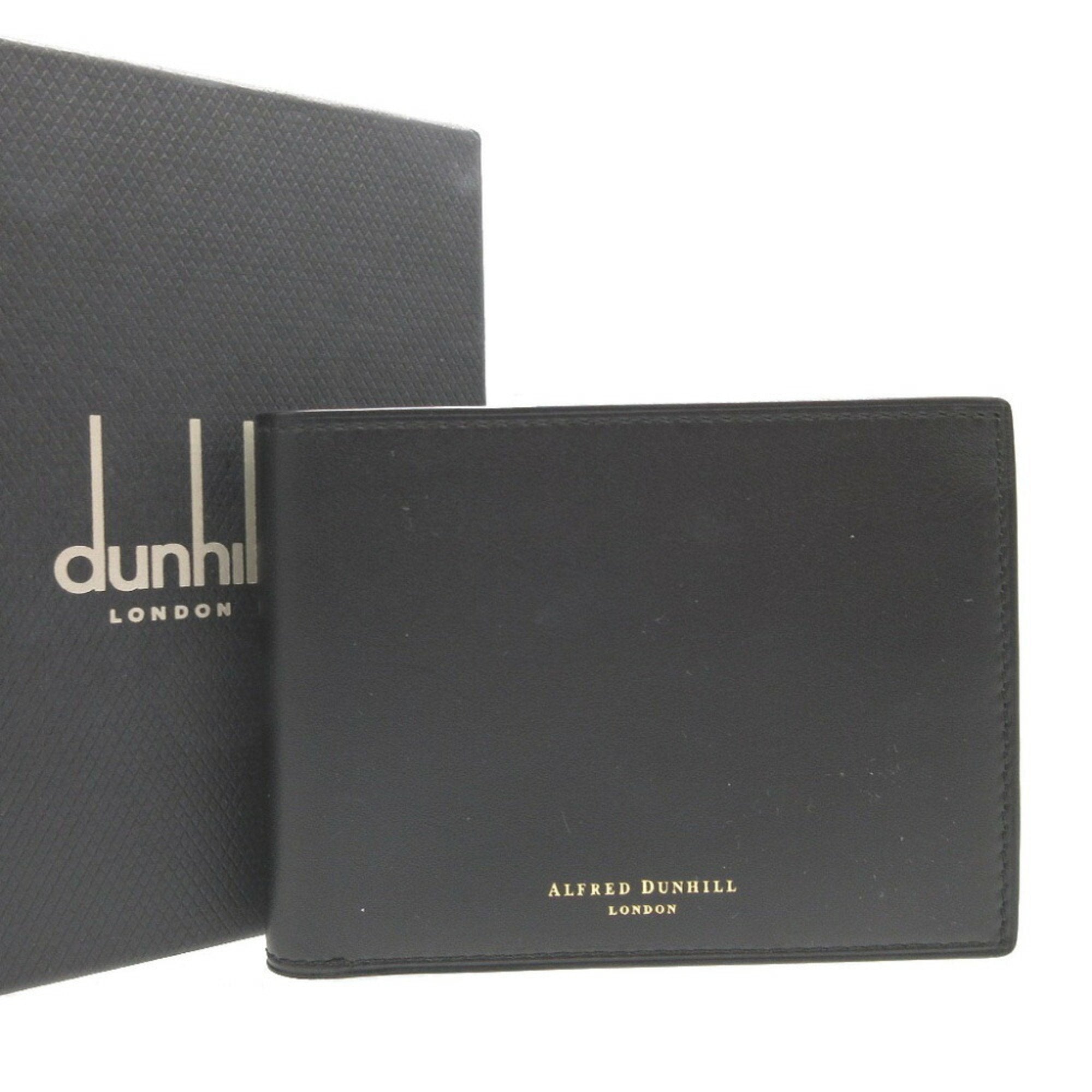 Dunhill Black Leather Bill Wallet (Bi-Fold) (Pre-Owned)