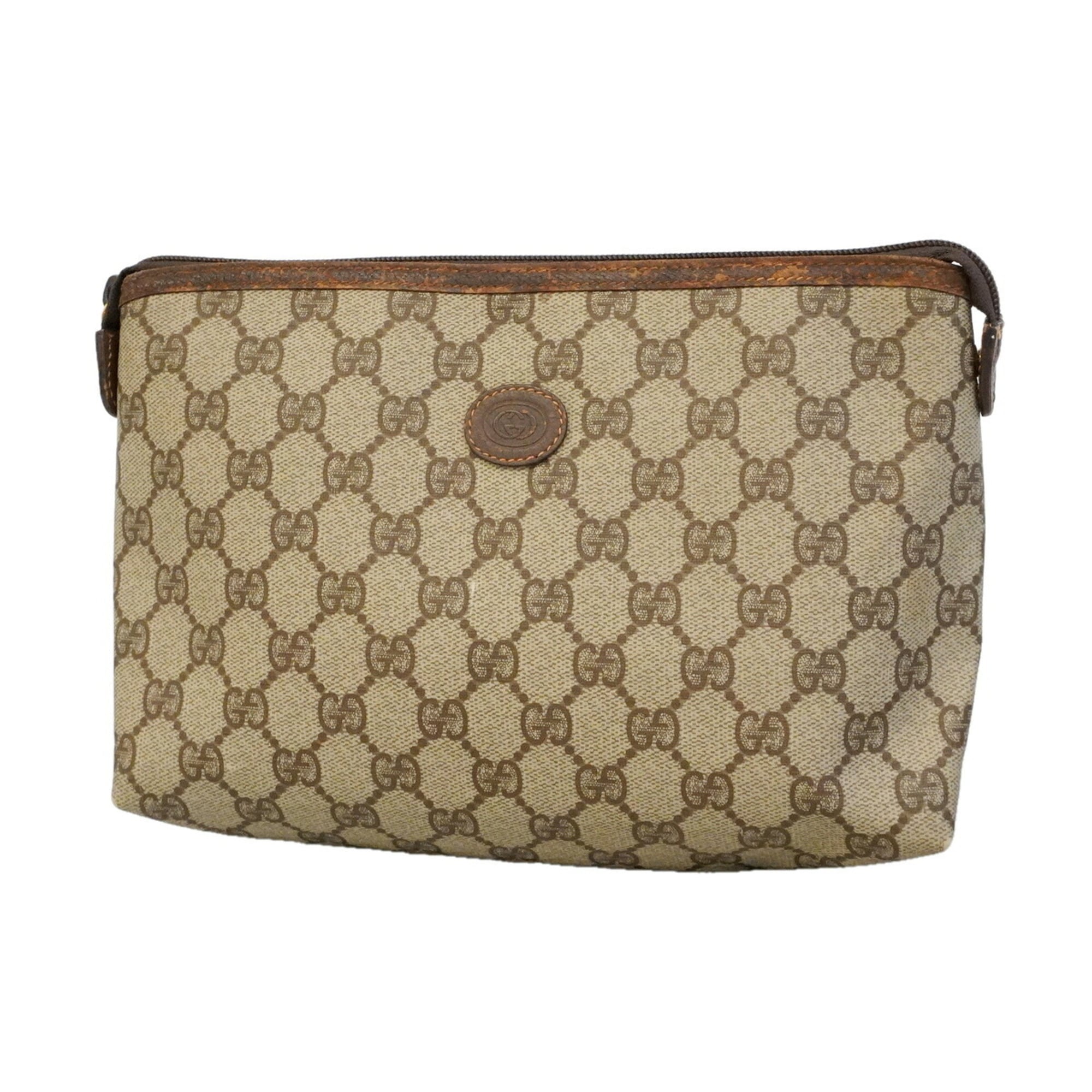 Gucci Brown Pvc Pouch (Pre-Owned)