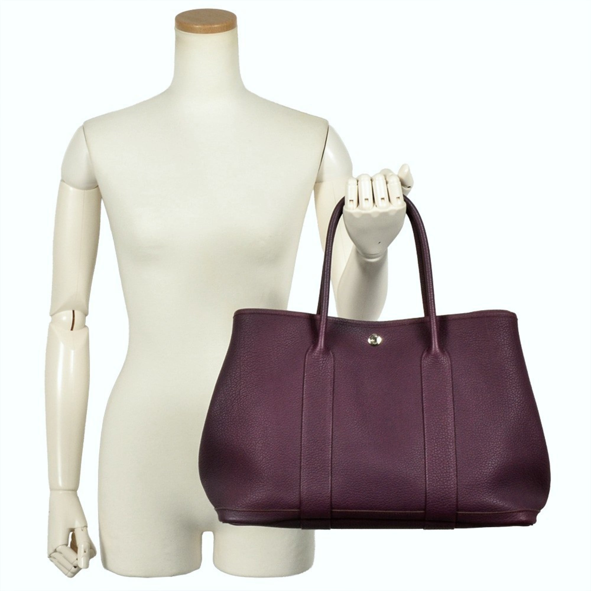 Hermes Cassis Purple Negonda Leather Tote Bag (Pre-Owned)