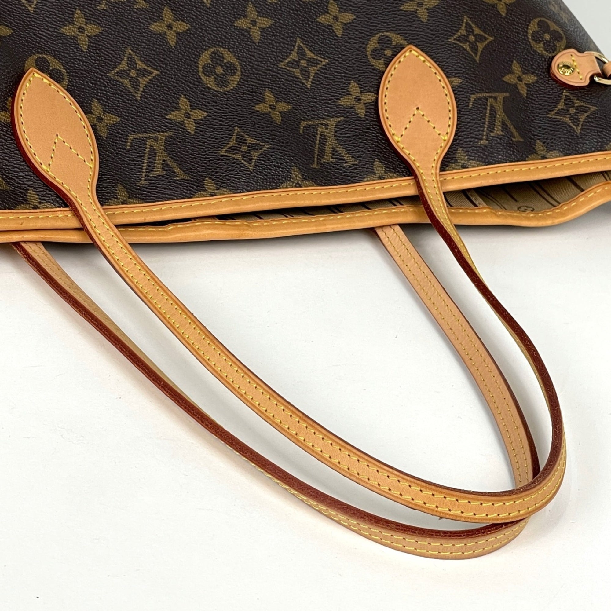 Louis Vuitton Beige Brown Monogram Monogram Handbag Tote Bag (Pre-Owned)
