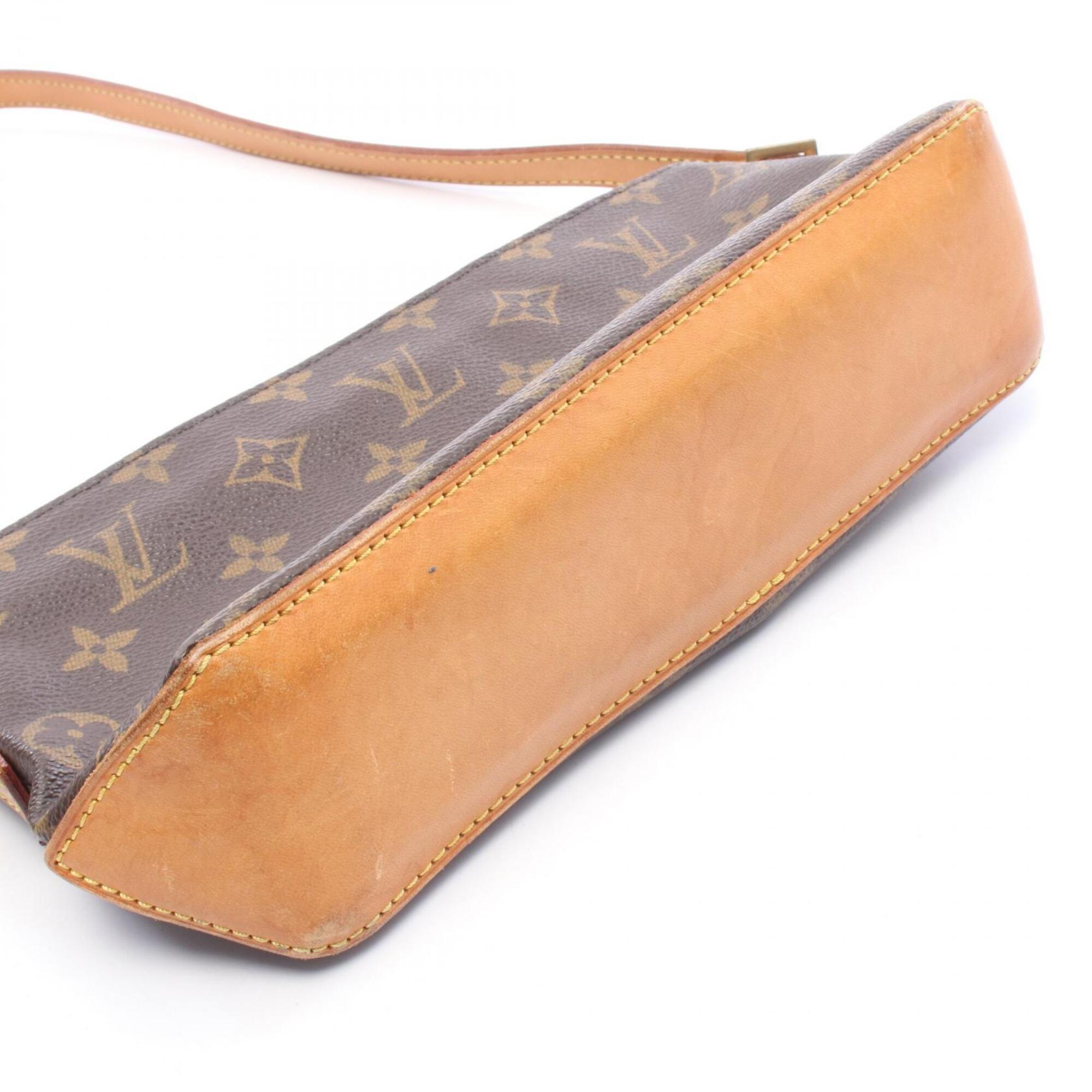 Louis Vuitton Brown Coated Canvas Pvc Monogram Leather Handbag Shoulder Bag (Pre-Owned)