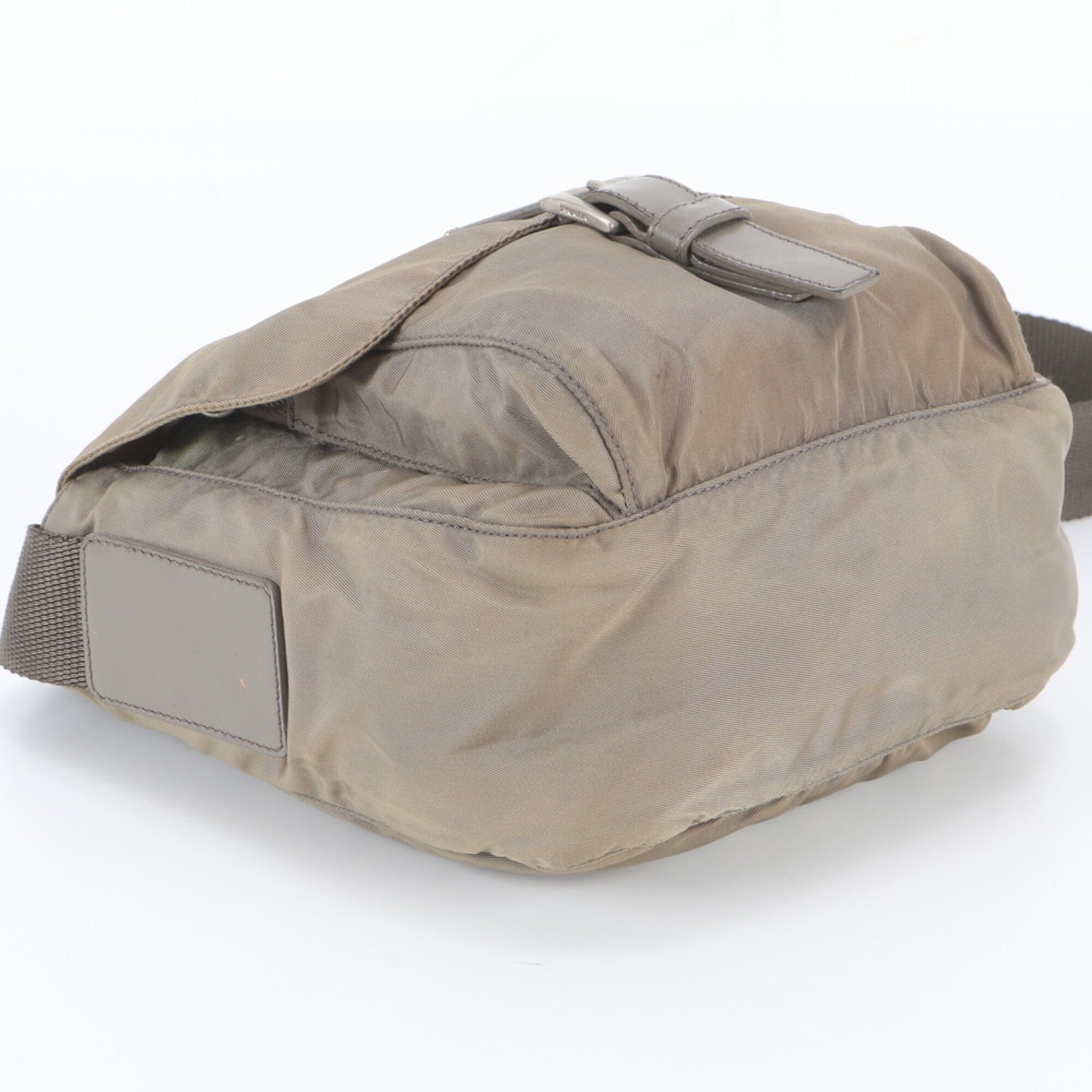 Prada Khaki Messenger Bag Shoulder Bag (Pre-Owned)