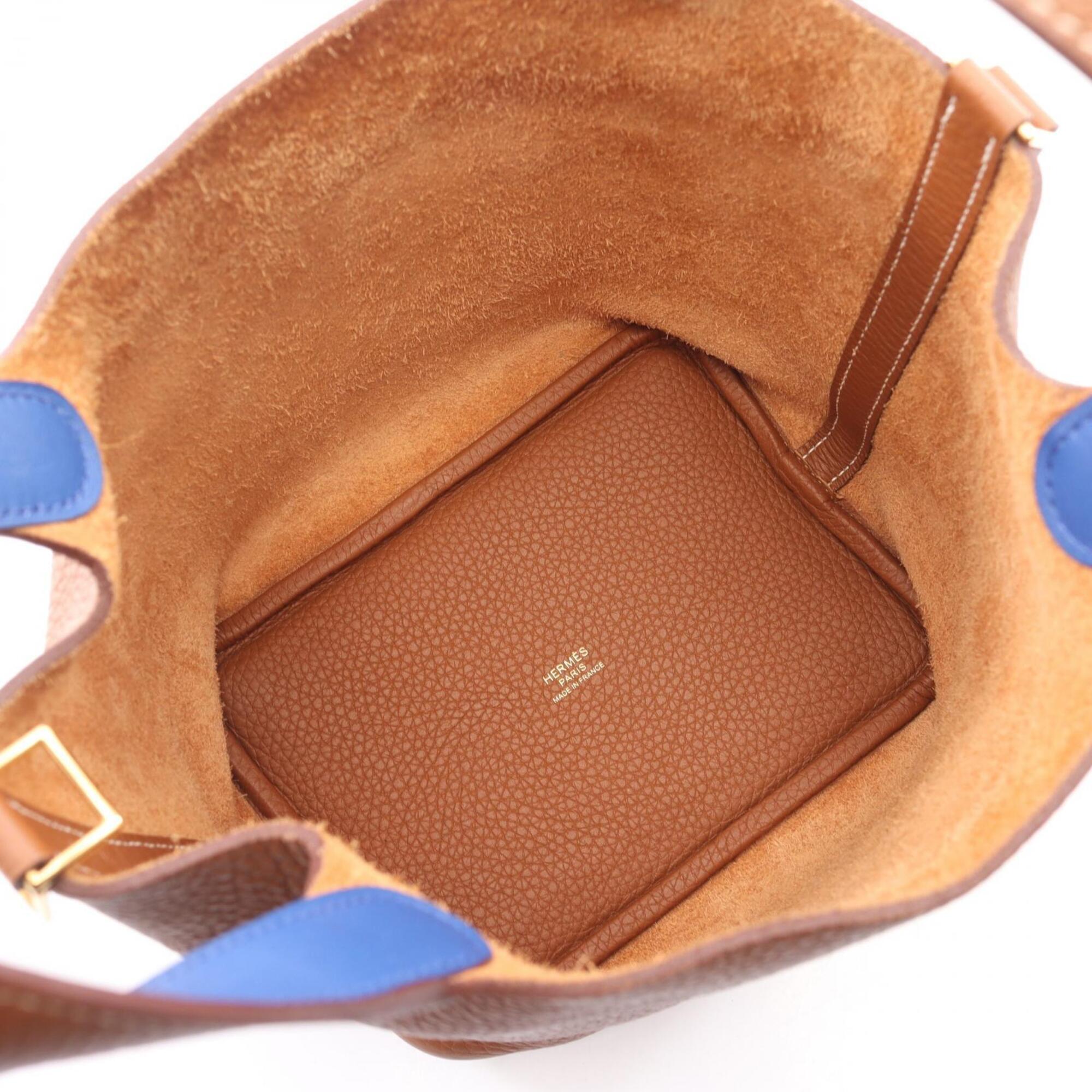 Hermes Brown Taurillon Clemence Leather Leather Handbag (Pre-Owned)