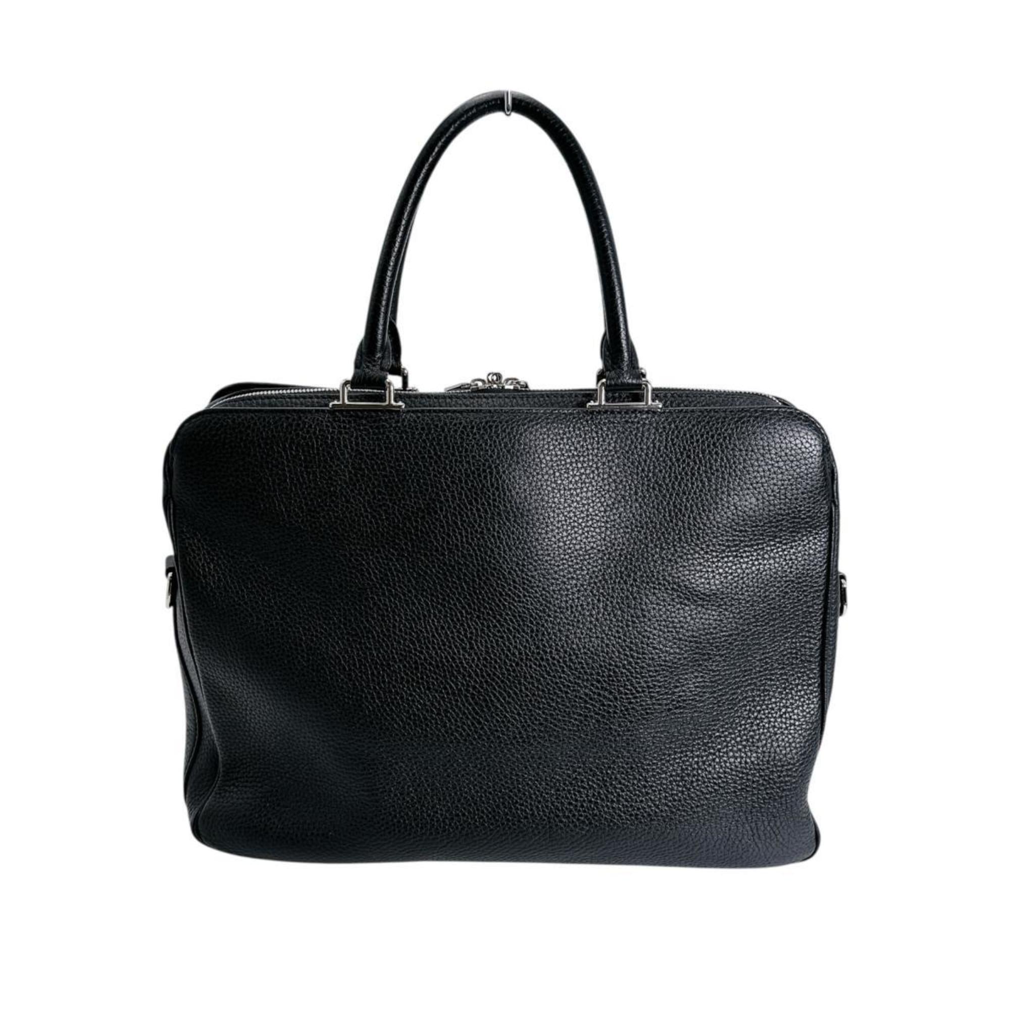 Louis Vuitton Black Noir Leather Briefcase Handbag (Pre-Owned)