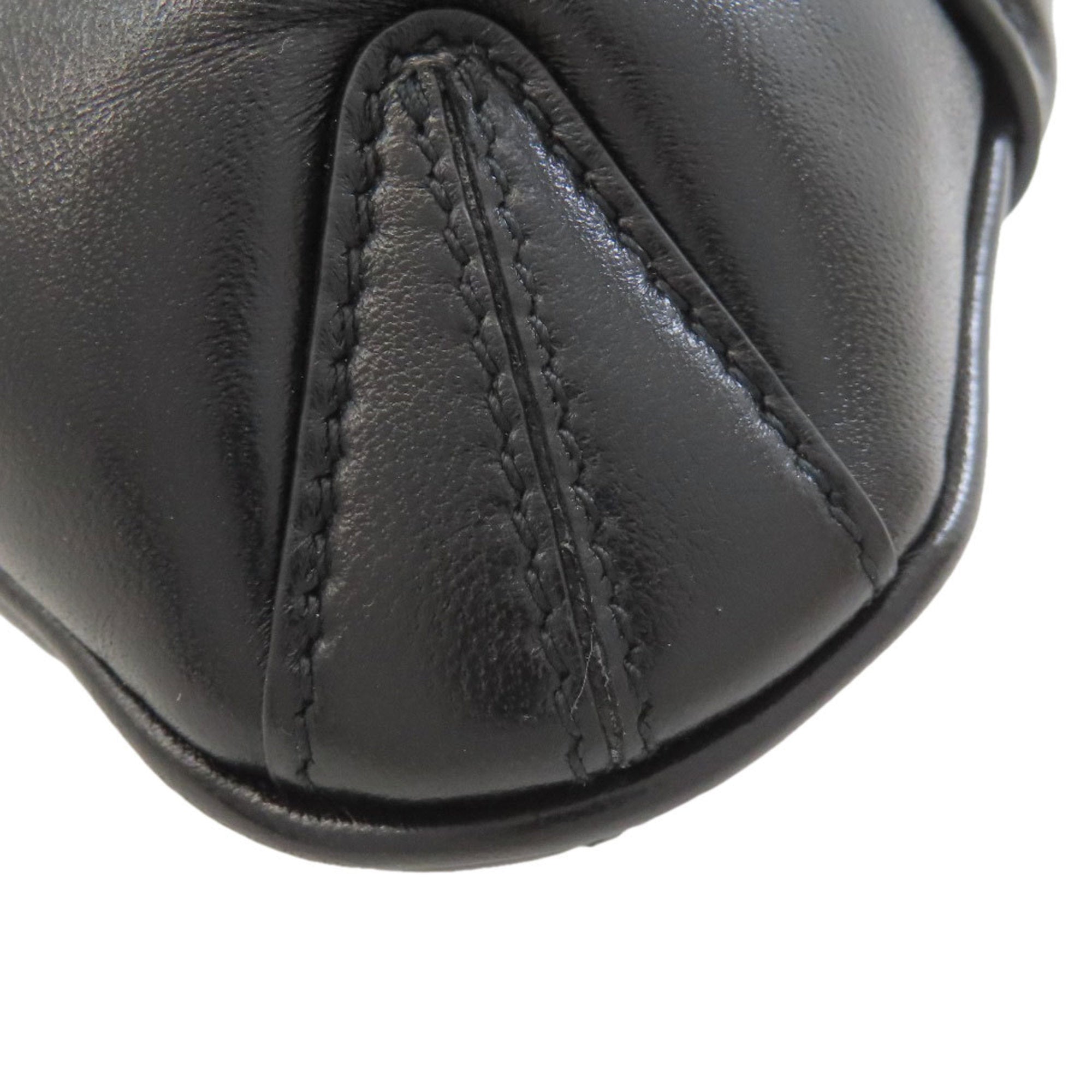Gucci Horsebit Black Leather Handbag (Pre-Owned)