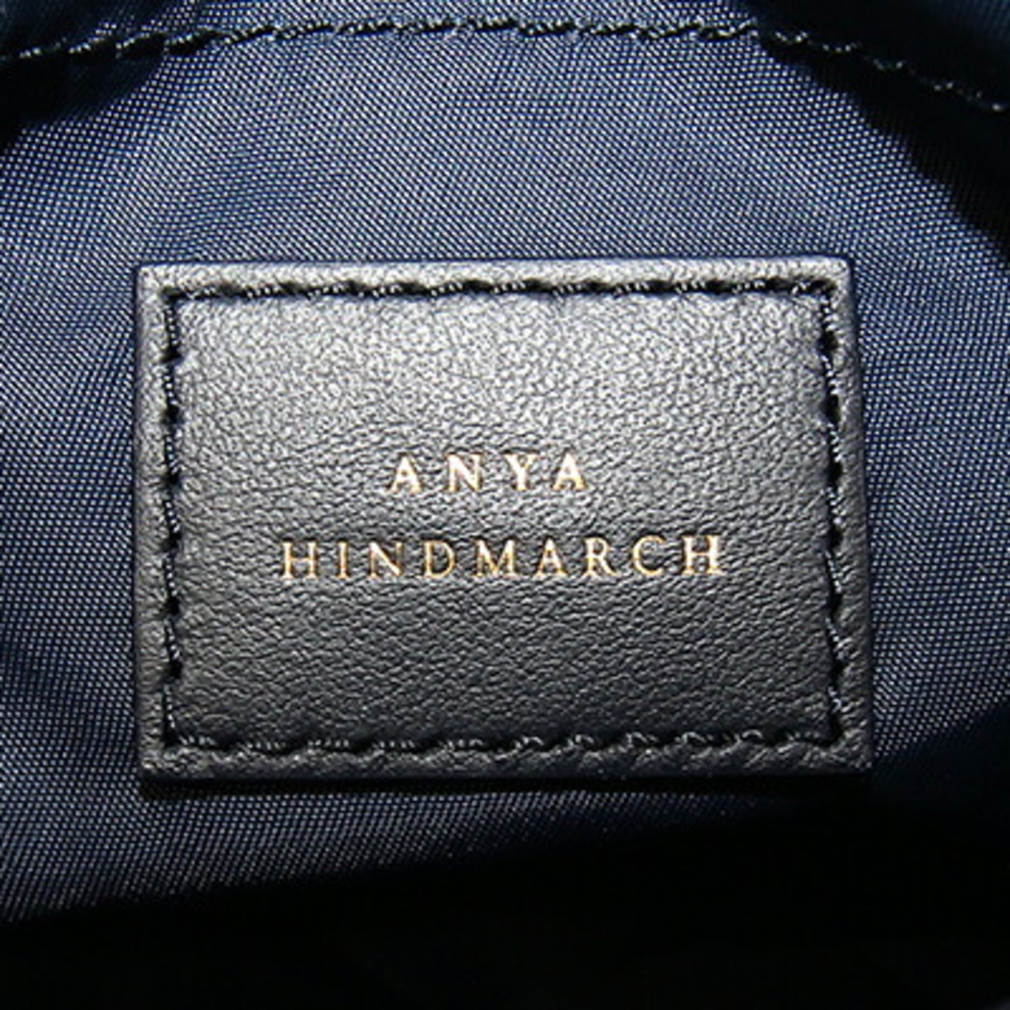 Anya Hindmarch Navy Nylon Leather Tote Bag (Pre-Owned)