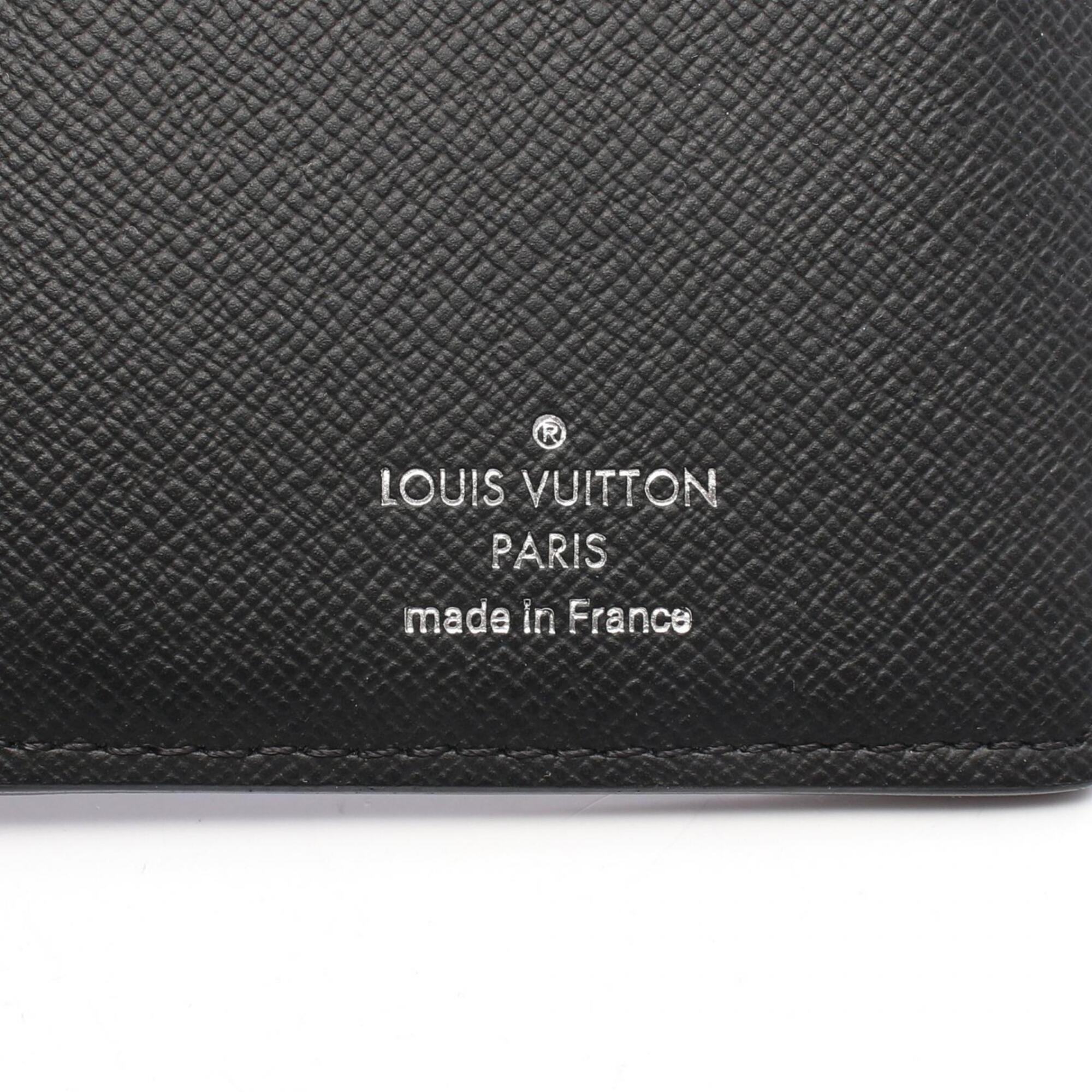 Louis Vuitton Black Leather Pvc Long Wallet (Bi-Fold) (Pre-Owned)