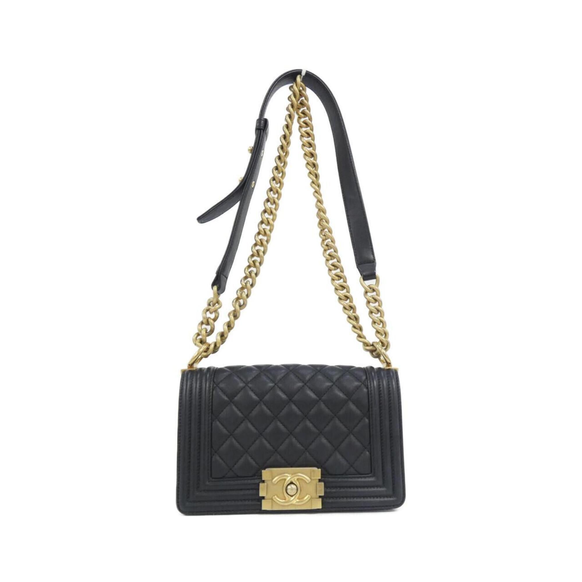 Chanel Black Leather Shoulder Bag (Pre-Owned)