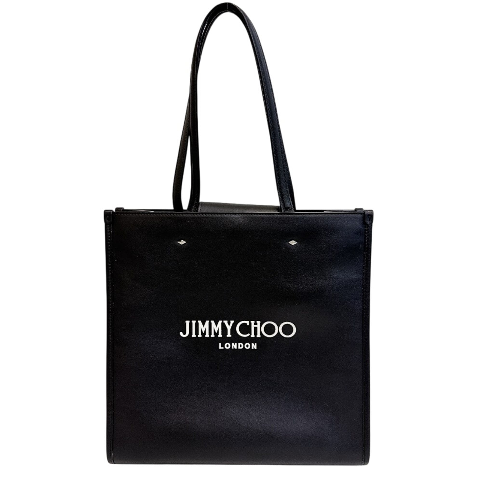 Jimmy Choo Black Leather Tote Bag (Pre-Owned)