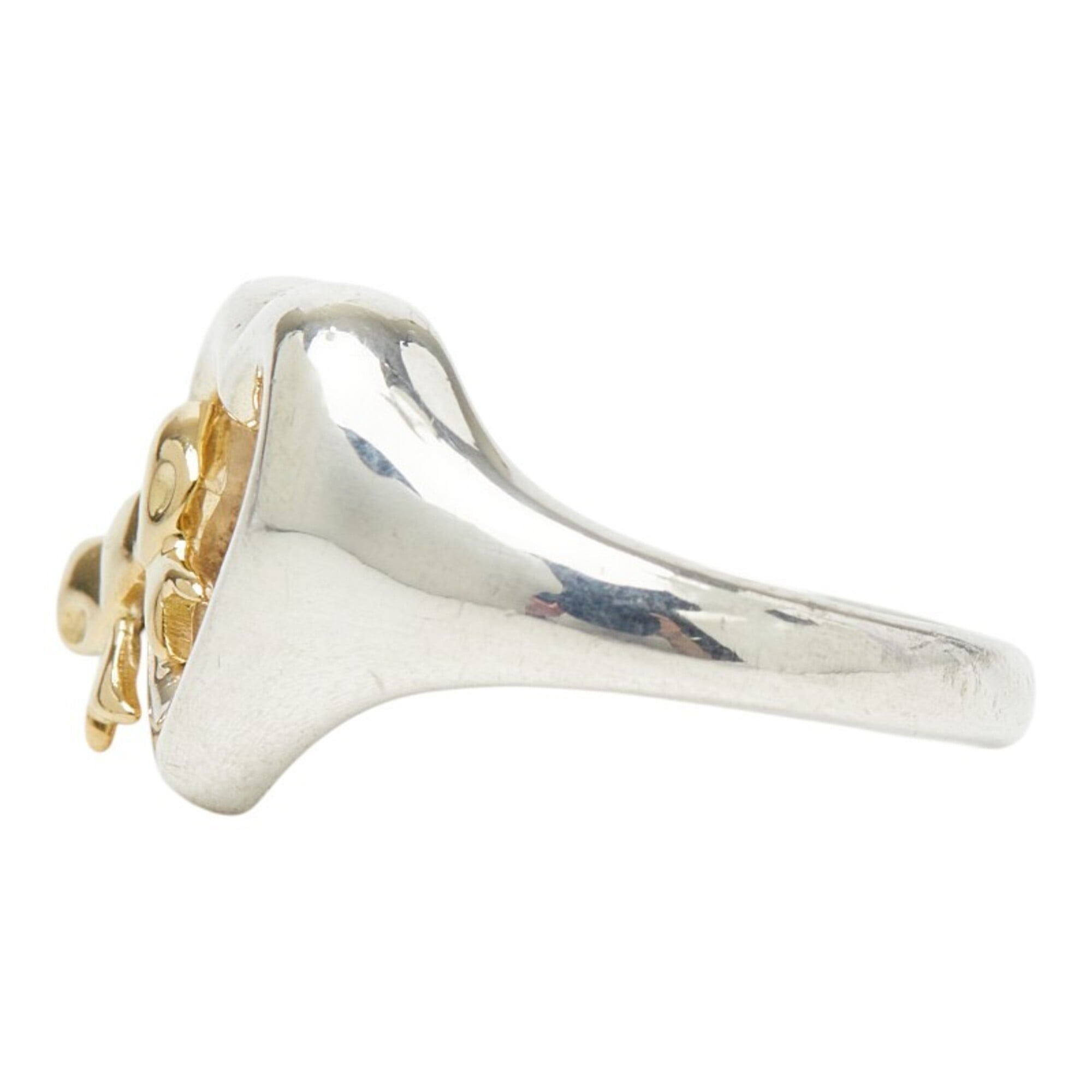 Tiffany Gold Silver Yellow Gold (18K) Silver 925 Band Ring (Pre-Owned)