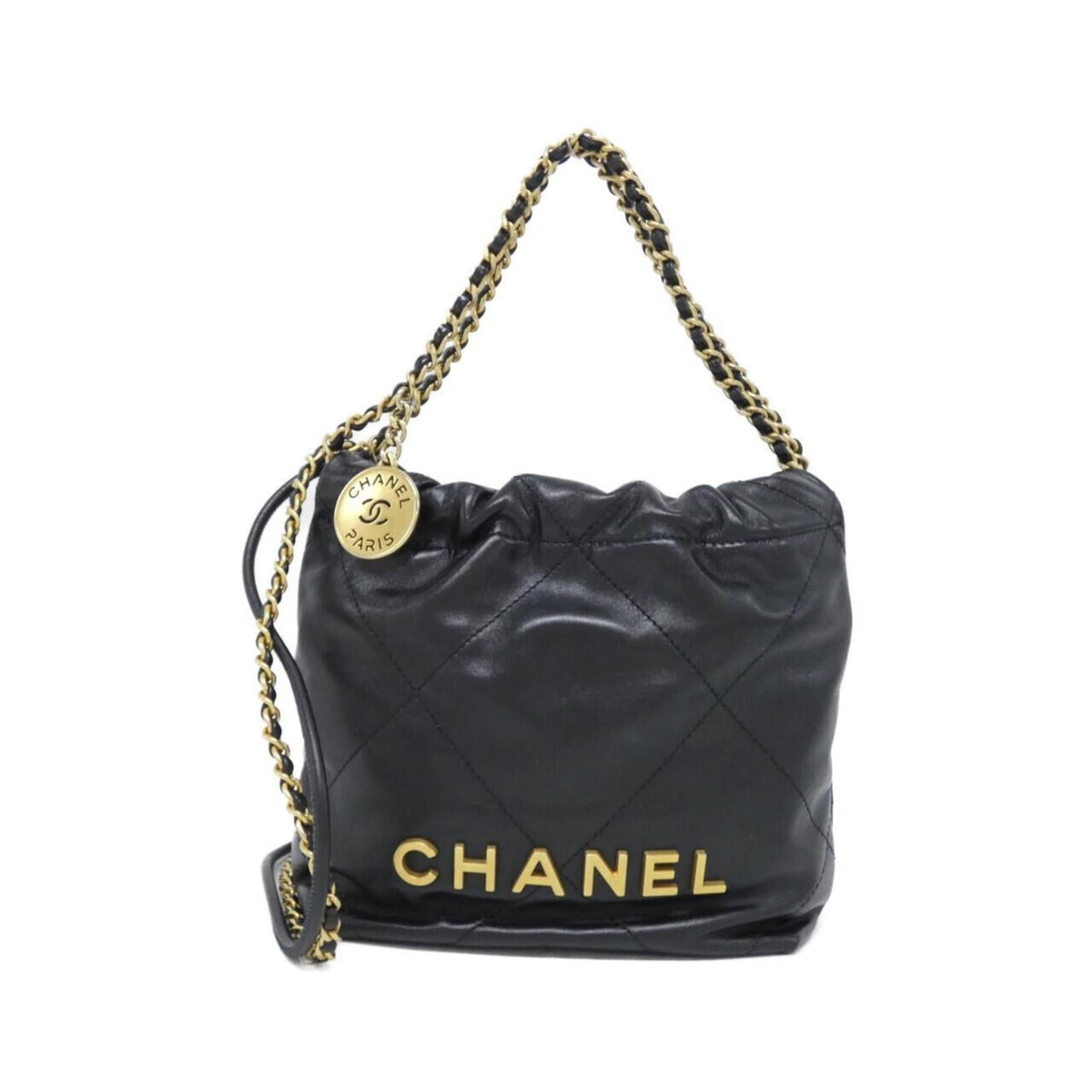 Chanel Black Leather Handbag (Pre-Owned)