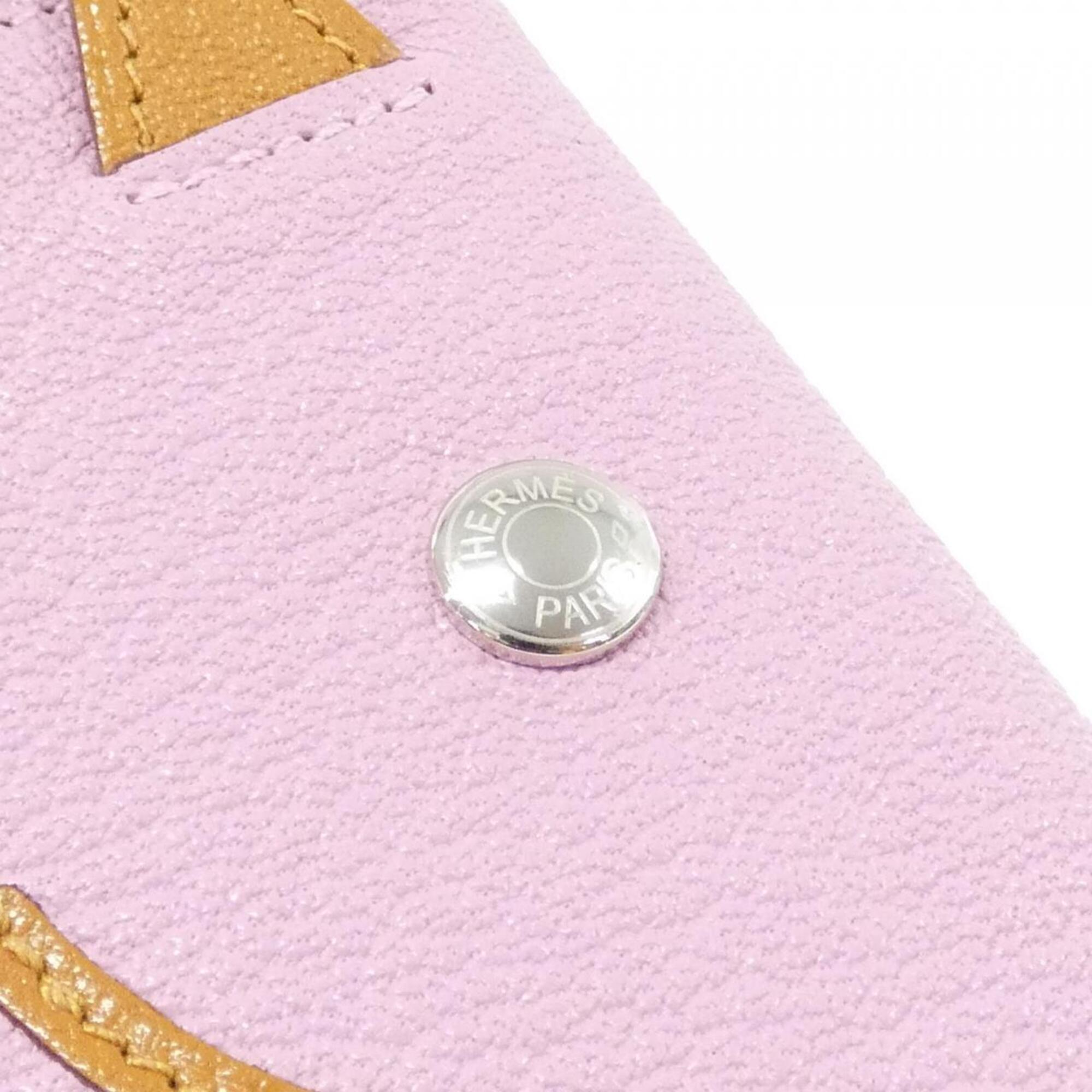 Hermes Pink Chevre Leather Coin Purse/Coin Case (Pre-Owned)