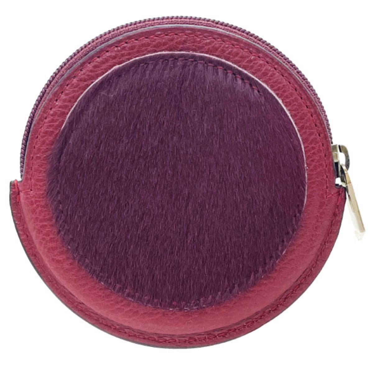Loewe Bordeaux Leather Coin Purse/Coin Case (Pre-Owned)