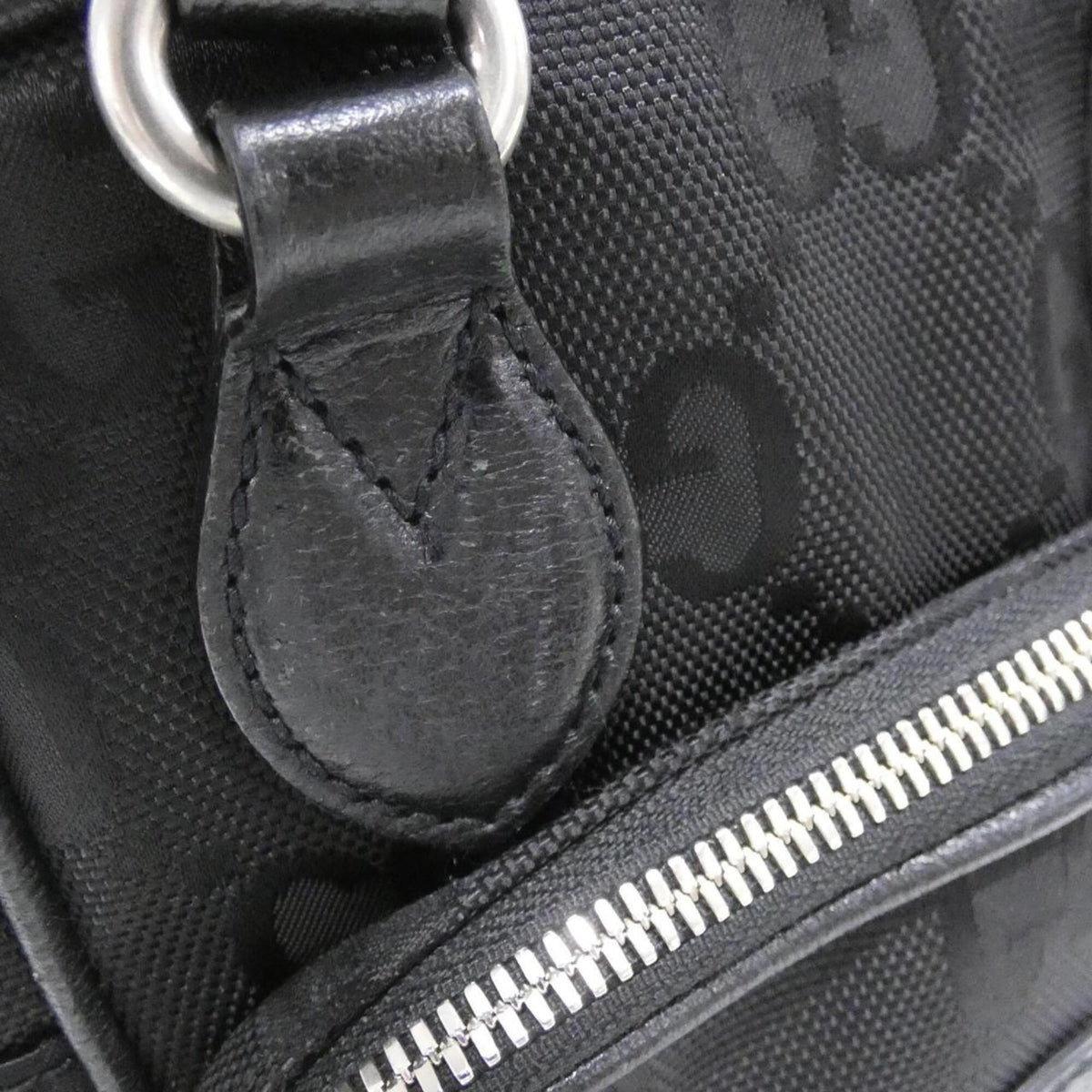 Gucci Black Nylon Leather Shoulder Bag (Pre-Owned)