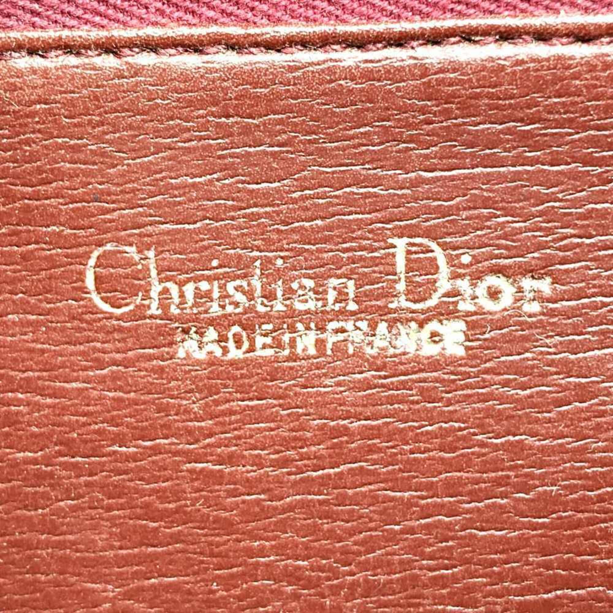 Christian Dior Red Color Leather Shoulder Bag (Pre-Owned)