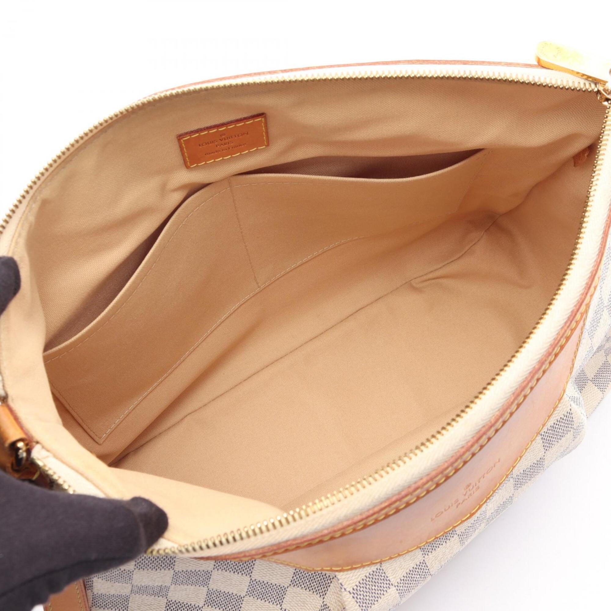 Louis Vuitton White Pvc Coated Canvas Leather Handbag Shoulder Bag (Pre-Owned)