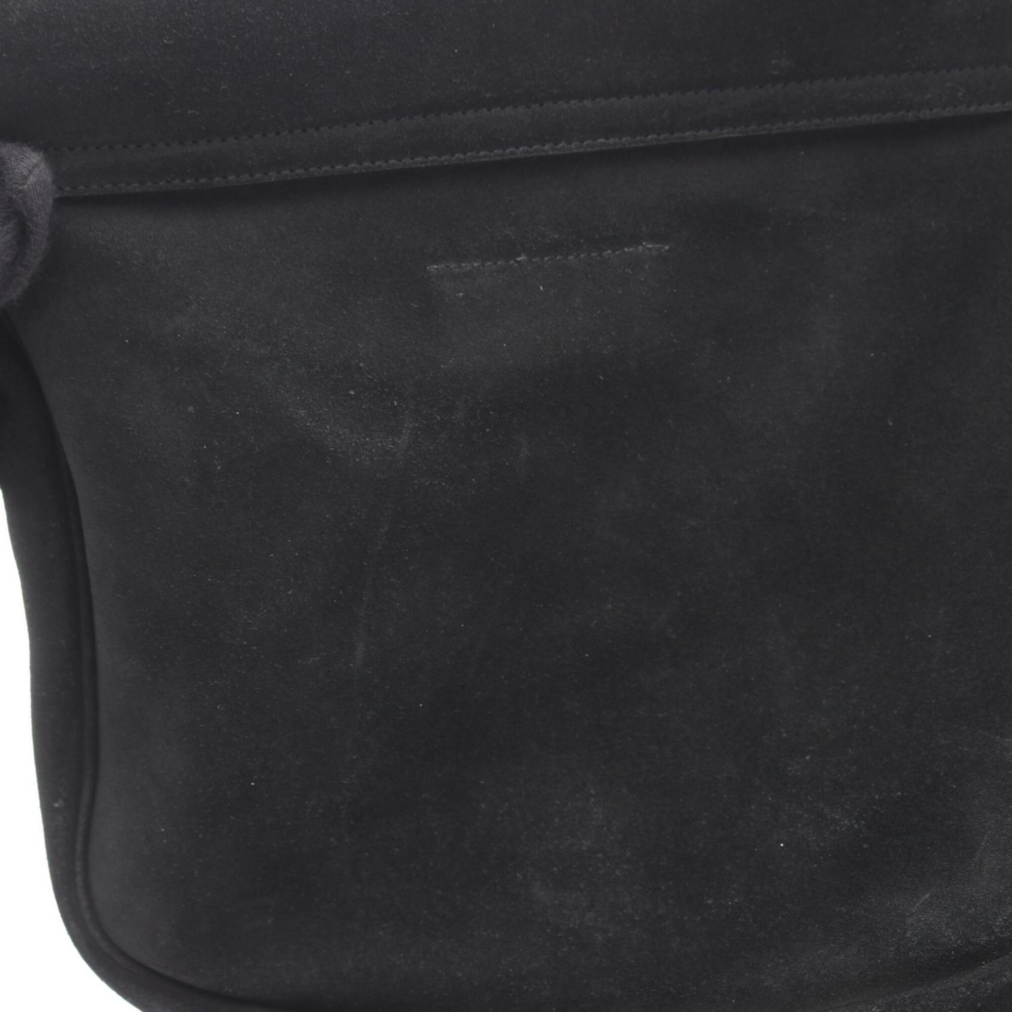 Yves Saint Laurent Black Suede Handbag Shoulder Bag (Pre-Owned)