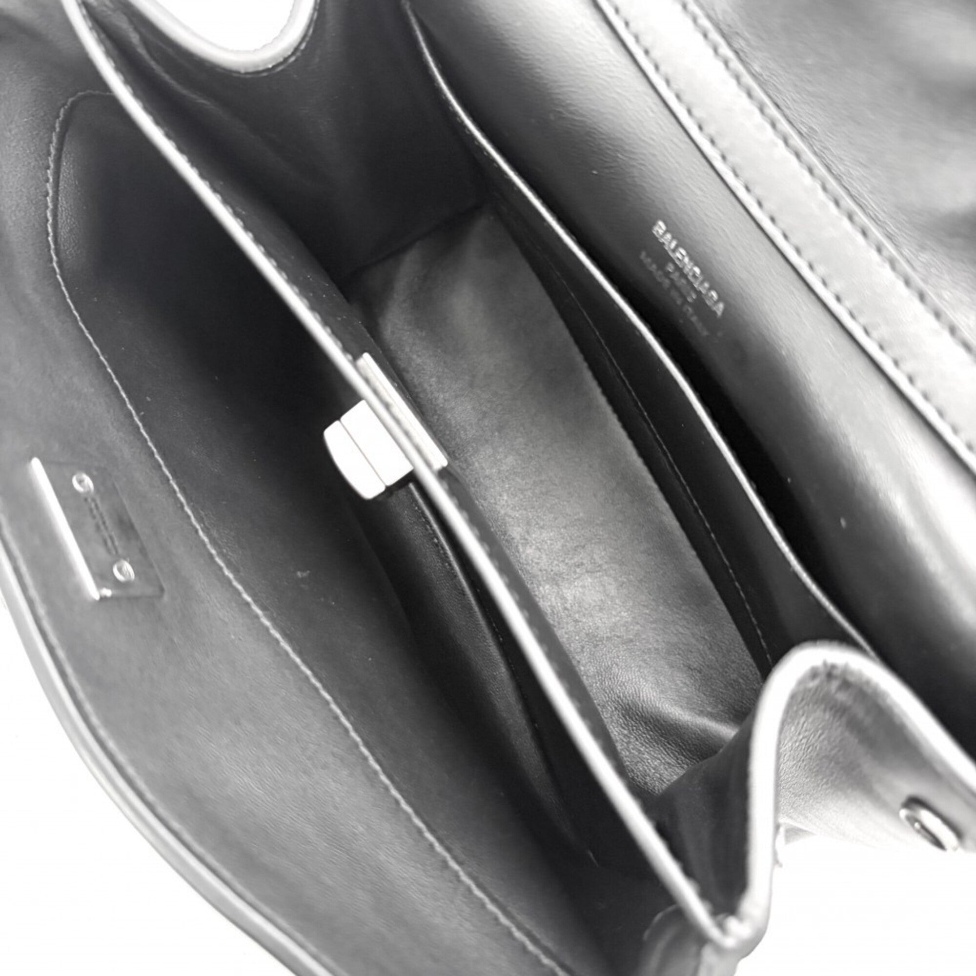 Balenciaga Black Leather Handbag Shoulder Bag (Pre-Owned)