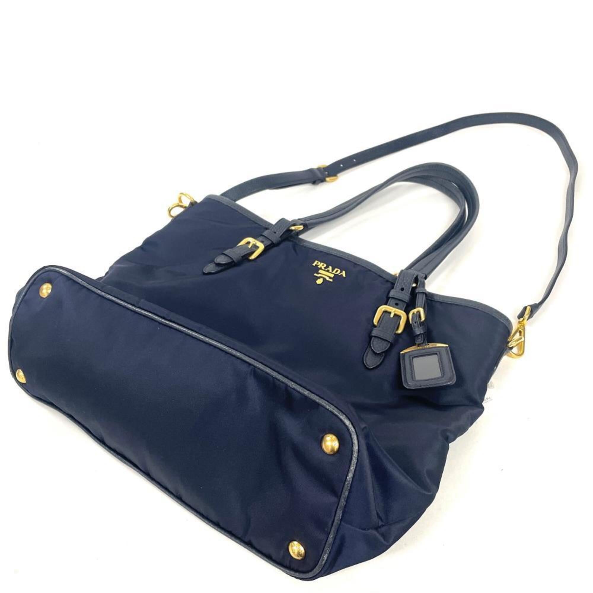 Prada Navy Nylon Tote Bag (Pre-Owned)