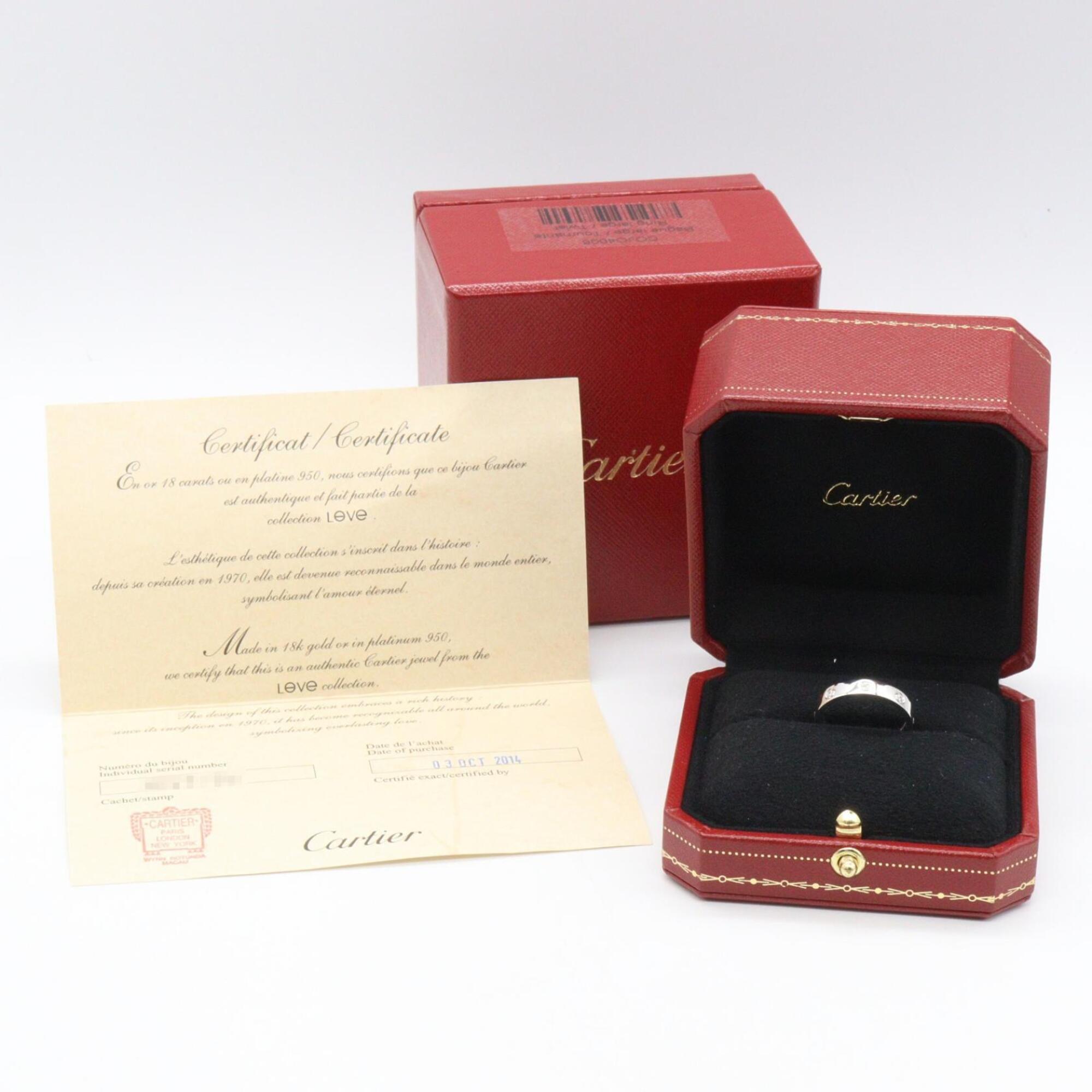 Cartier Silver Clear White Gold (18K) Band Ring (Pre-Owned)