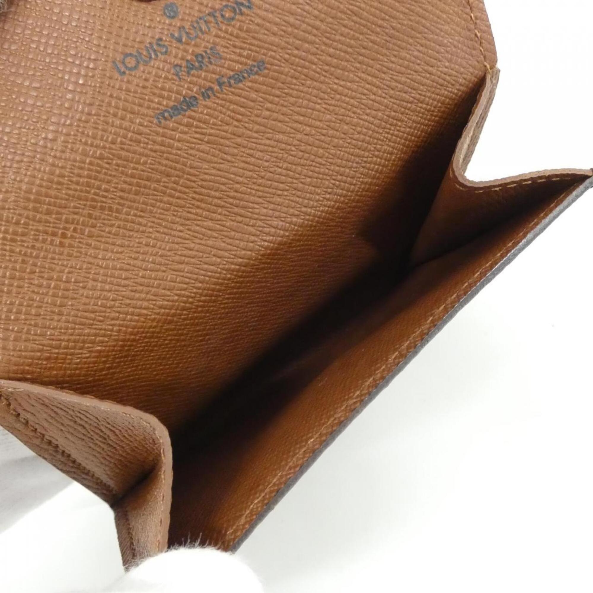 Louis Vuitton Marron Coated Canvas Coin Purse/Coin Case (Pre-Owned)