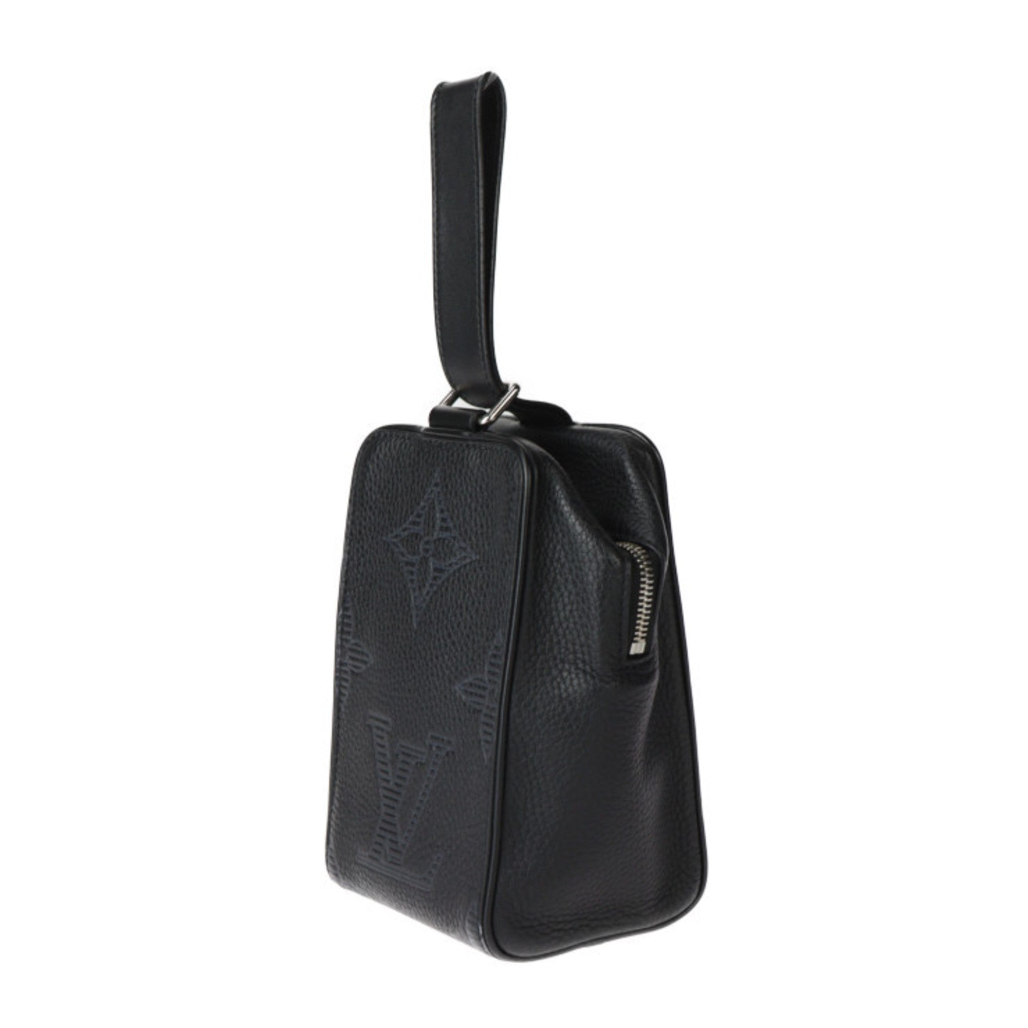 Louis Vuitton Monogram Black Monogram Monogram Leather Clutch Bag Handbag (Pre-Owned)