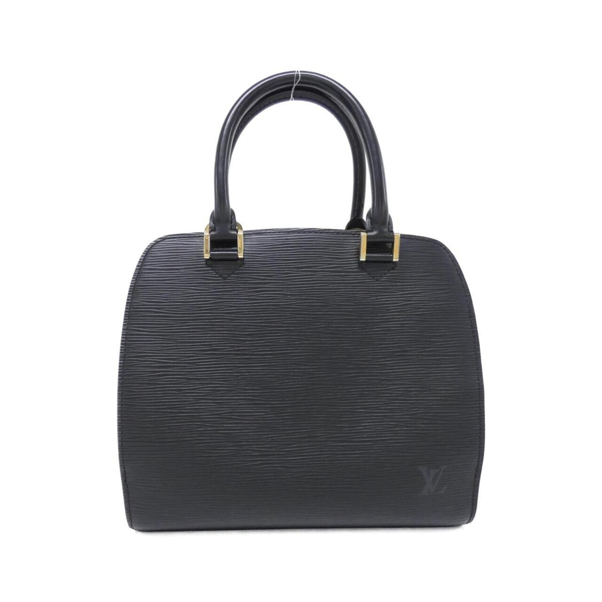 Louis Vuitton Black Leather Handbag (Pre-Owned)