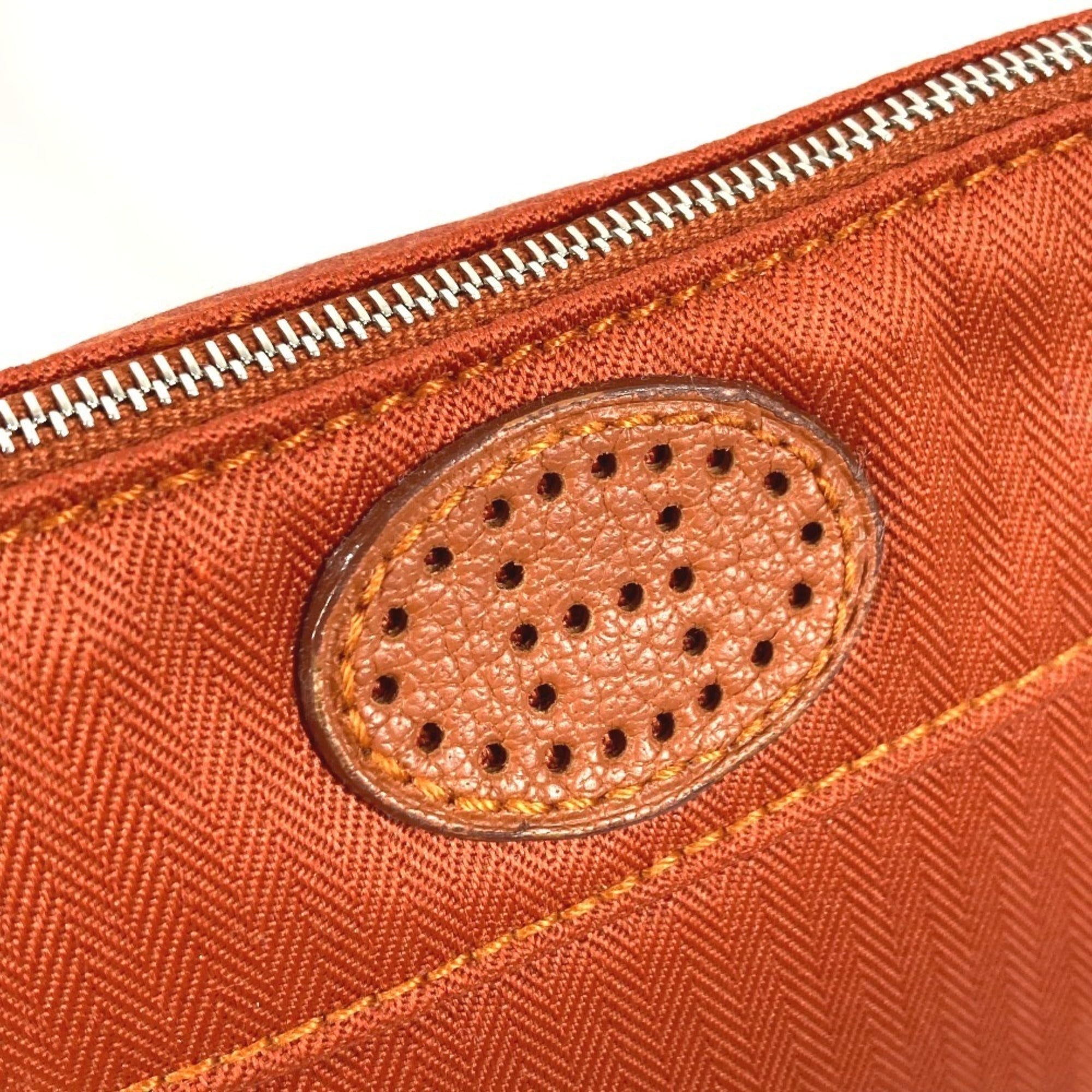 Hermes Orange Cotton Polyamide Fanny Pack Pouch Shoulder Bag (Pre-Owned)