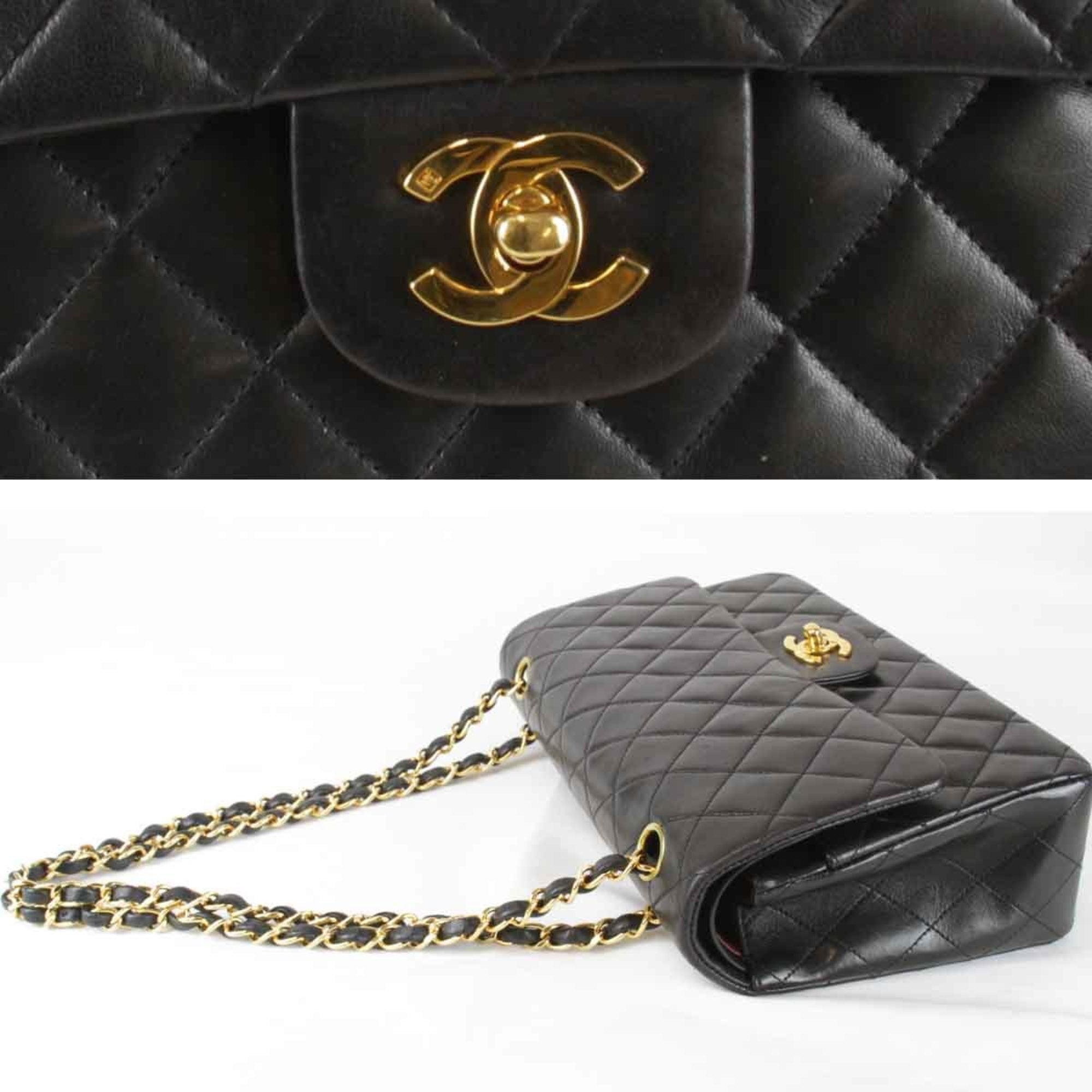 Chanel Black Leather Shoulder Bag (Pre-Owned)
