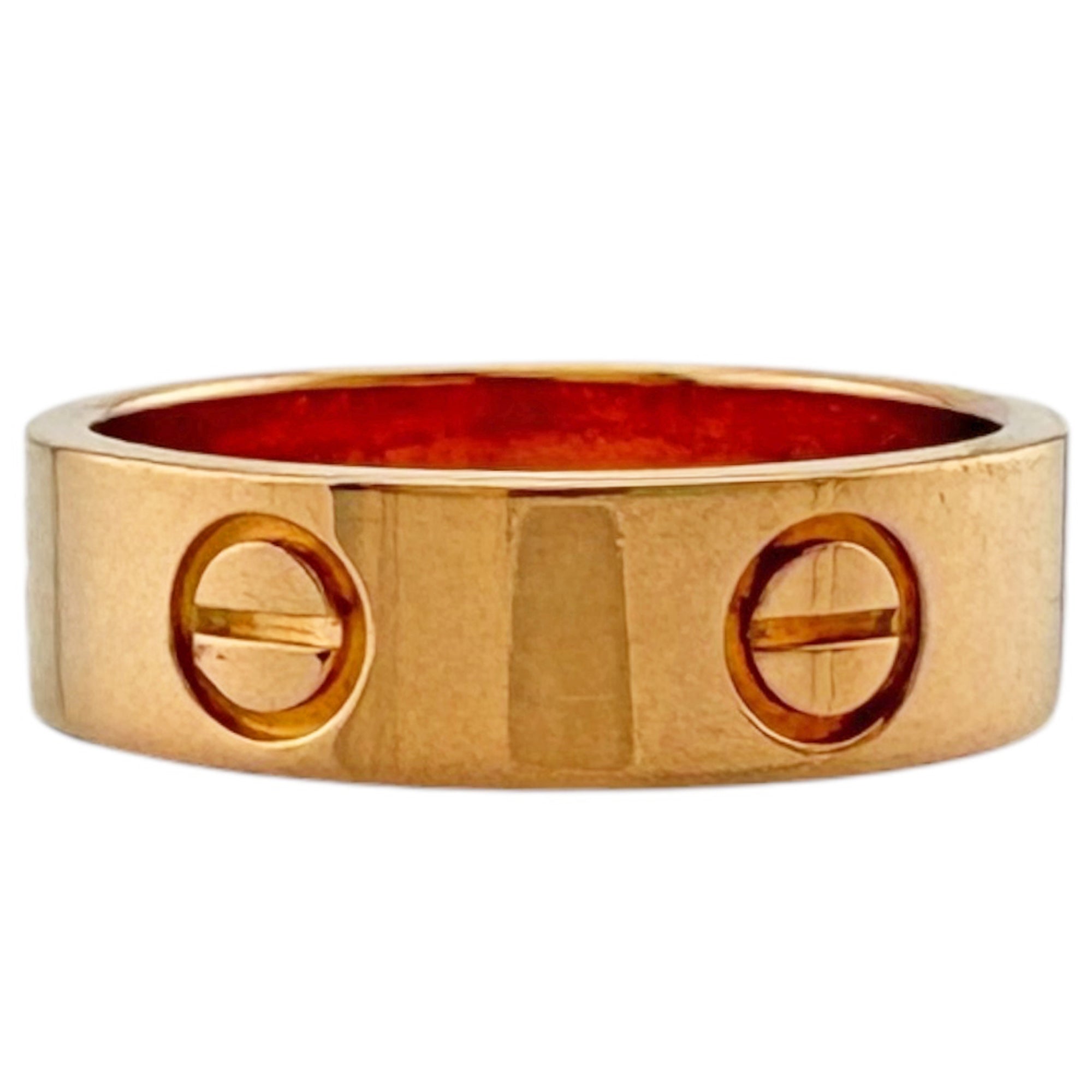 Cartier Love Pink Gold (18K) Band Ring (Pre-Owned)