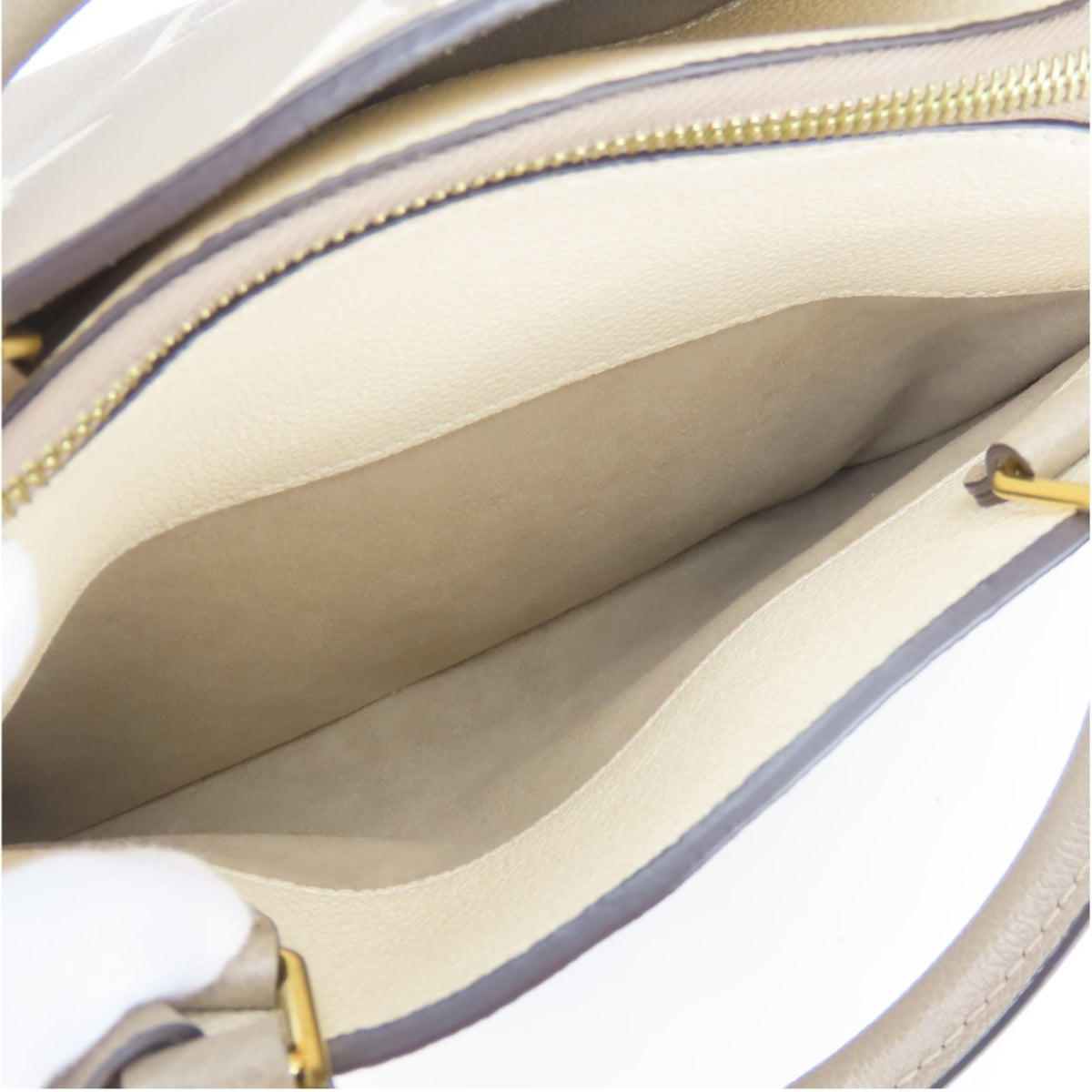Louis Vuitton Monogram Empreinte Beige Bicolor Ivory Tourterelle Monogram Empreinte Handbag (Pre-Owned)