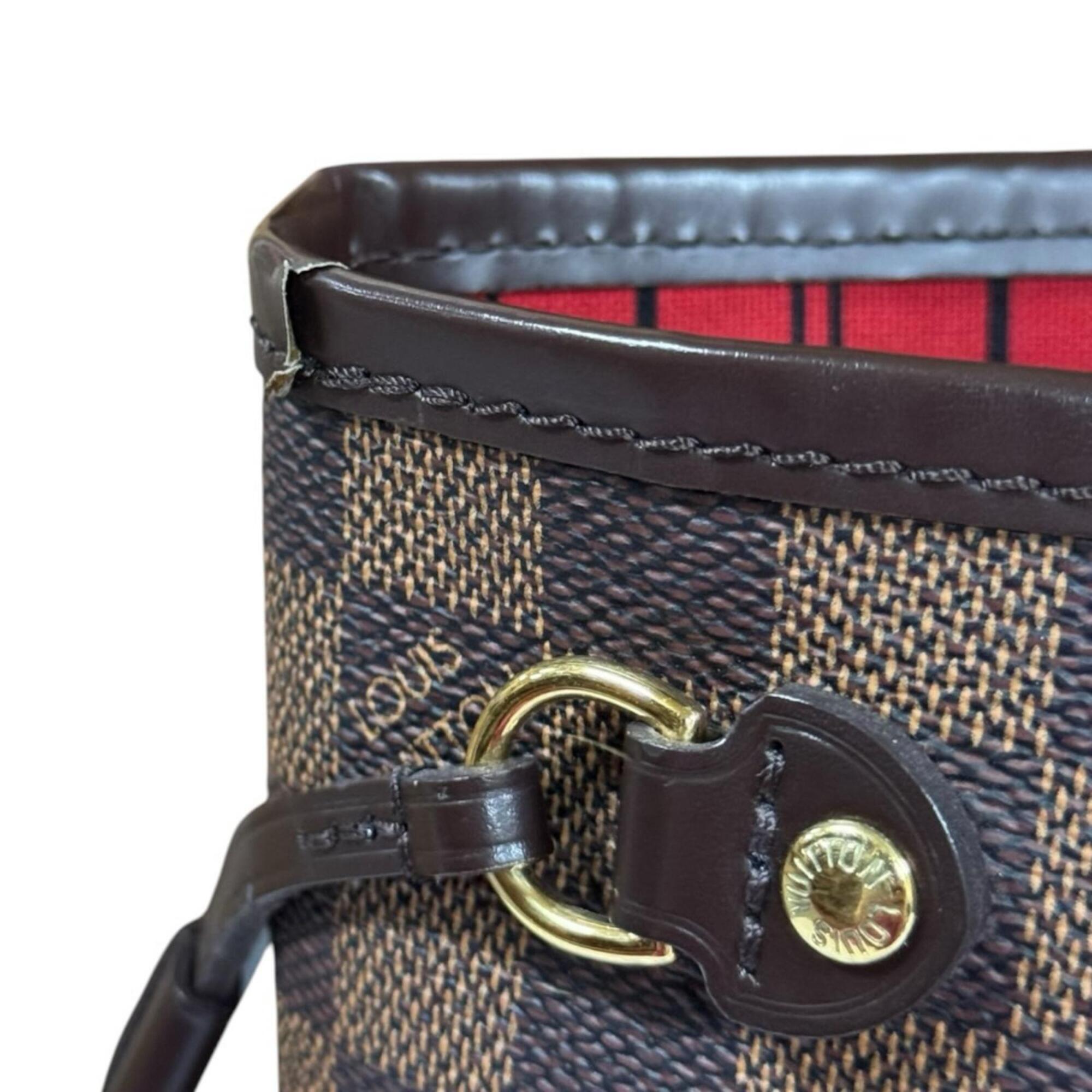 Louis Vuitton Brown Damier Canvas Pouch Tote Bag (Pre-Owned)