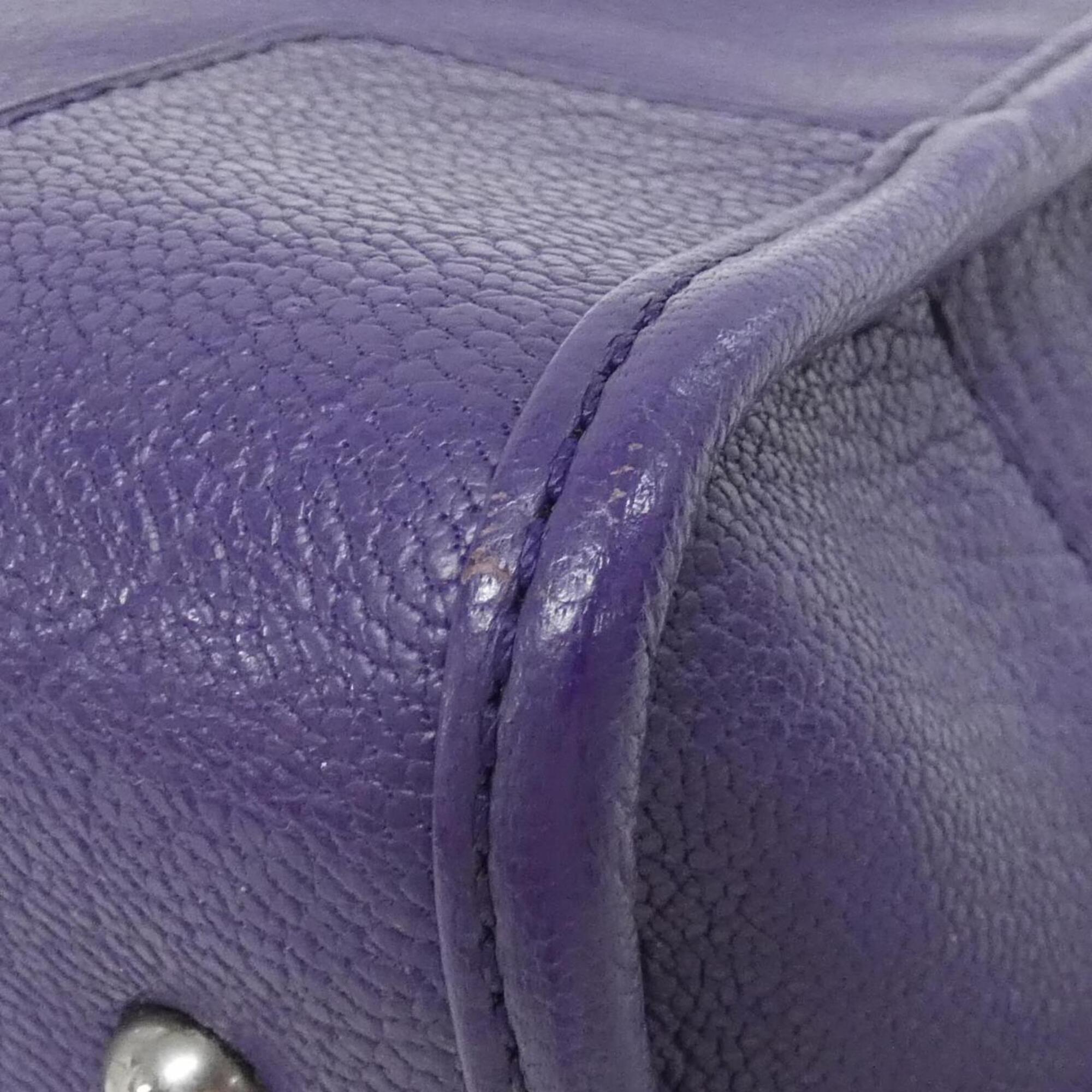 Loewe Purple Leather Handbag (Pre-Owned)