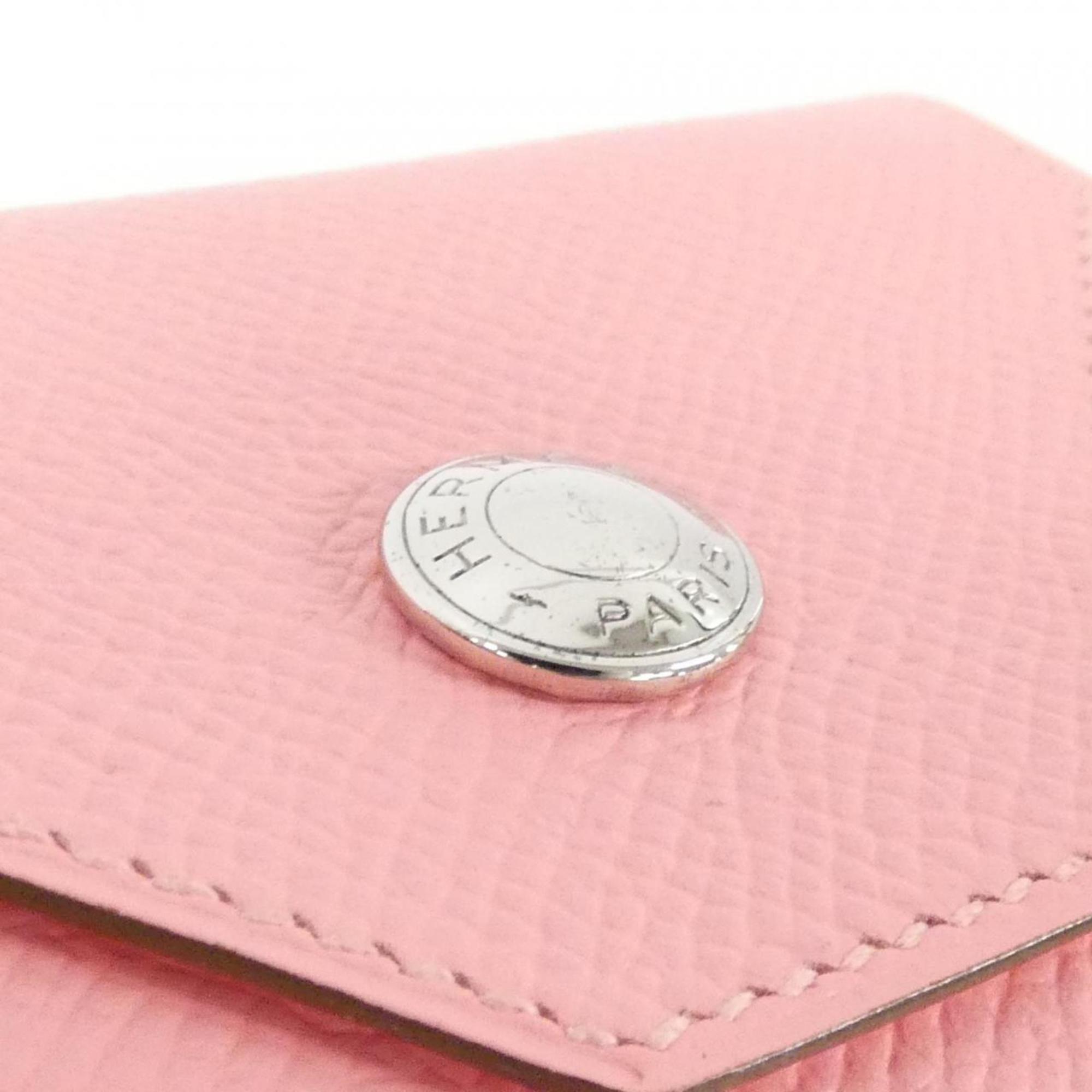 Hermes Pink Rose Confetti Epsom Leather Coin Purse/Coin Case (Pre-Owned)