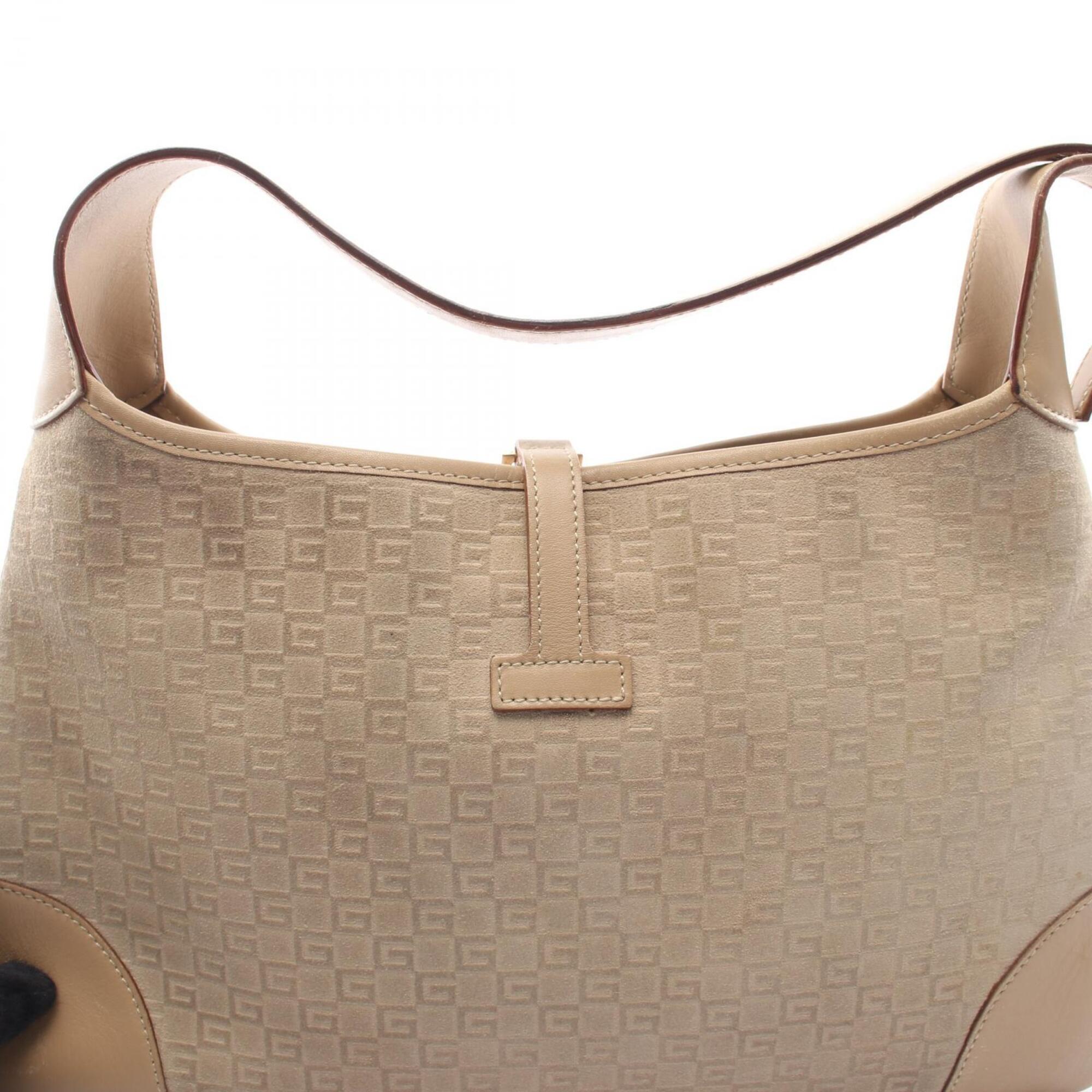 Gucci Beige Suede Leather Shoulder Bag (Pre-Owned)