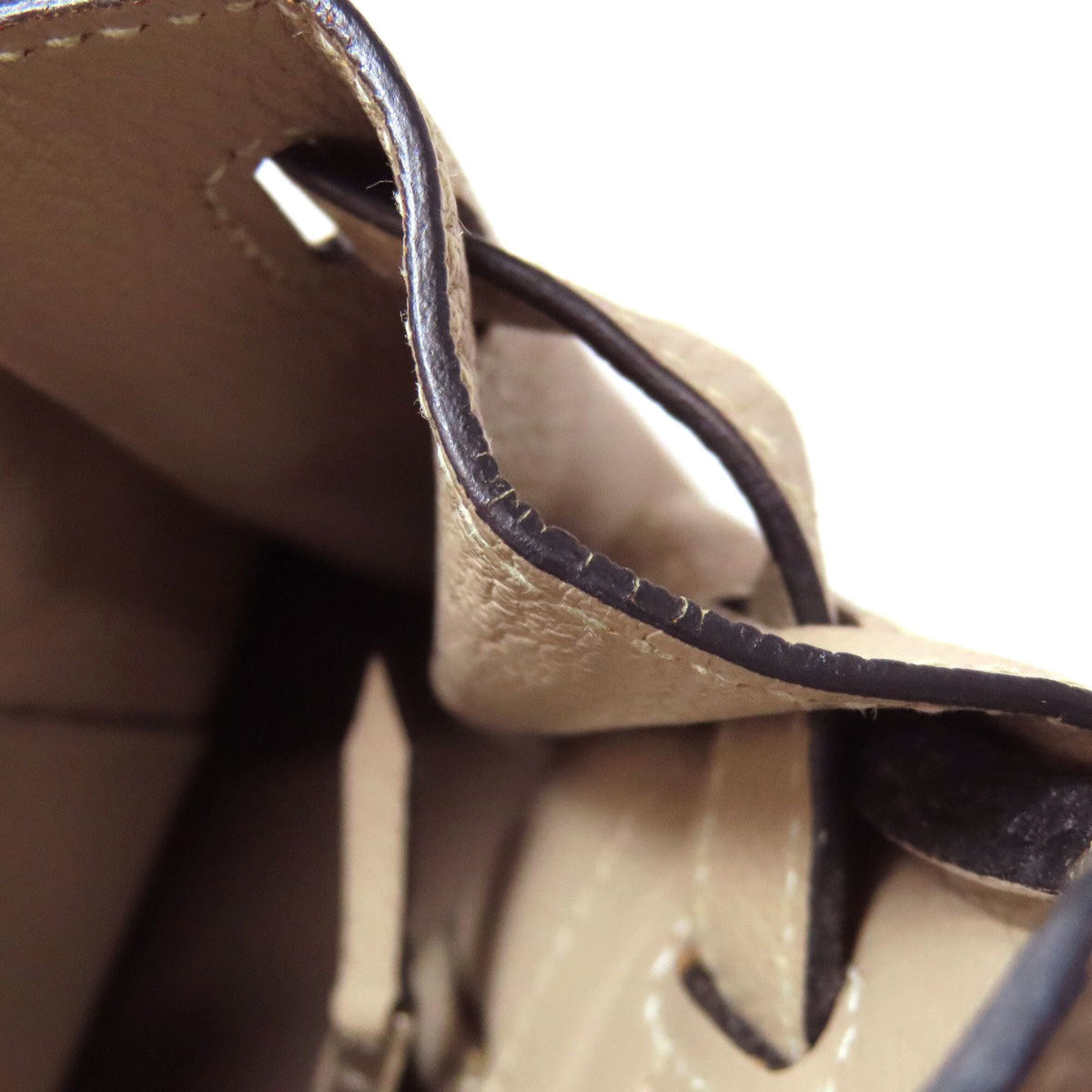 Hermes Beige Togo Leather Handbag (Pre-Owned)