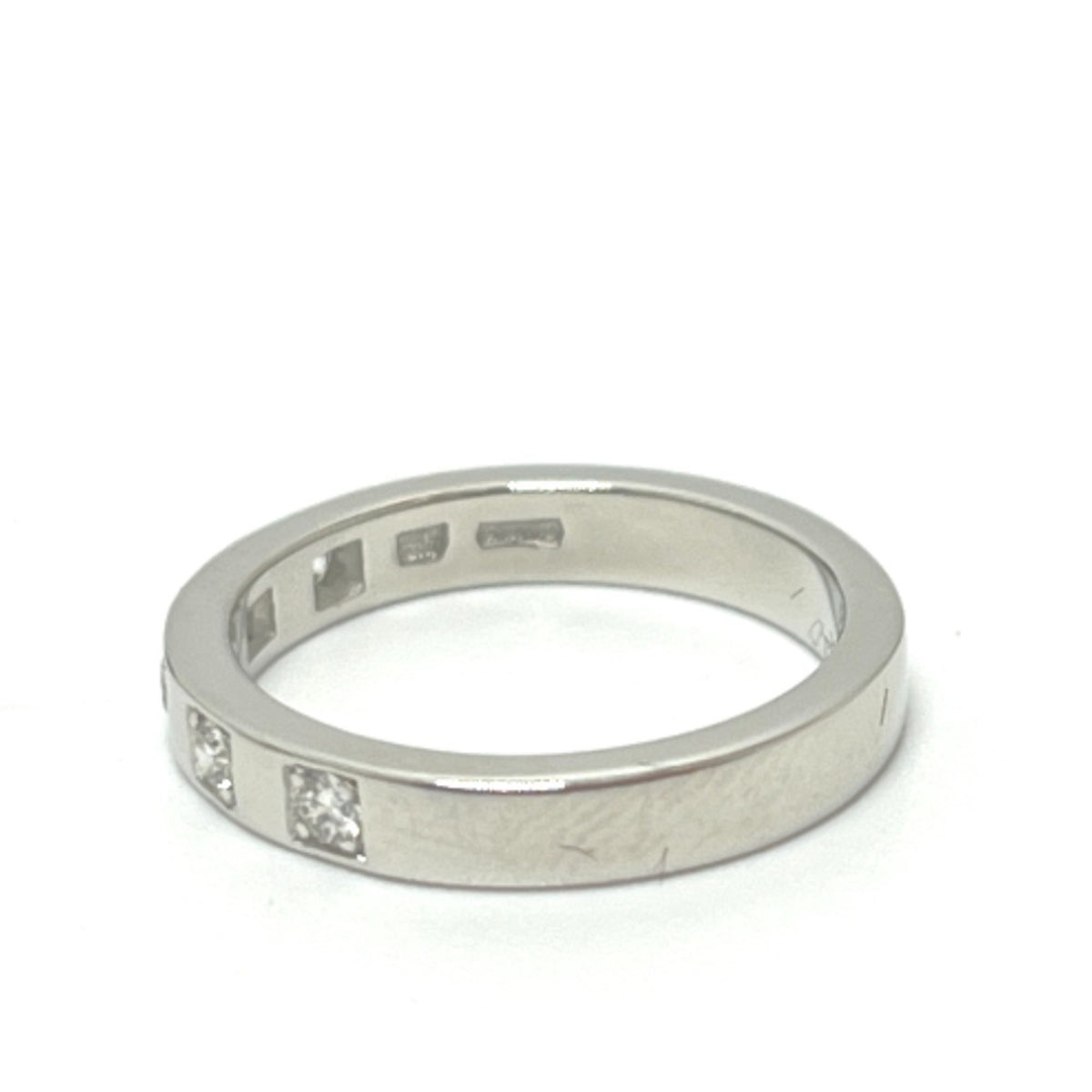 Bvlgari Silver Platinum 950 Band Ring (Pre-Owned)
