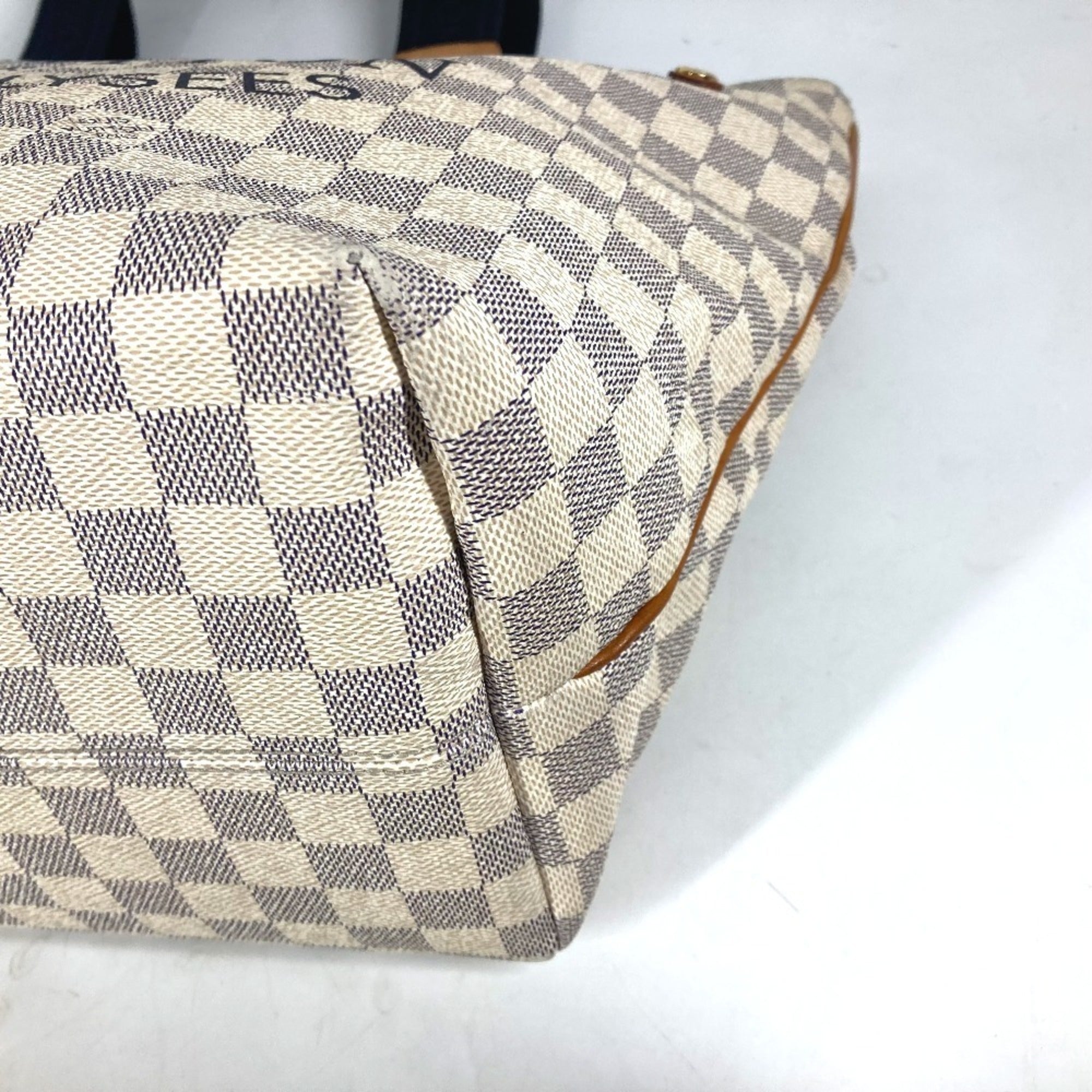 Louis Vuitton White Damier Azur Shoulder Bag Tote Bag (Pre-Owned)