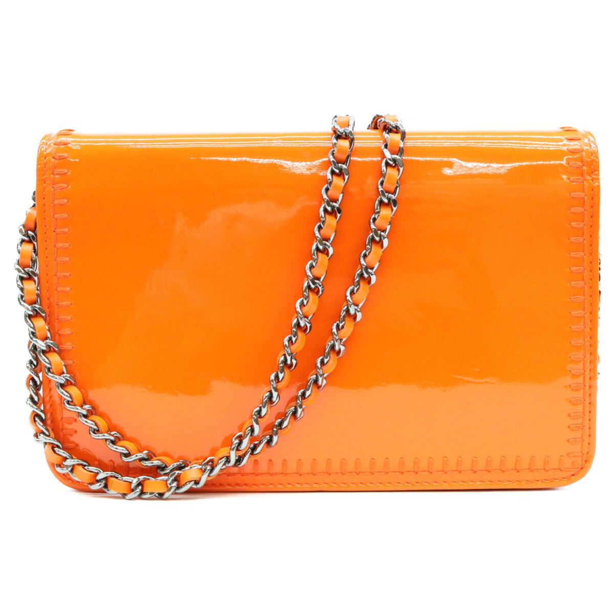 Chanel Orange Leather Shoulder Bag (Pre-Owned)